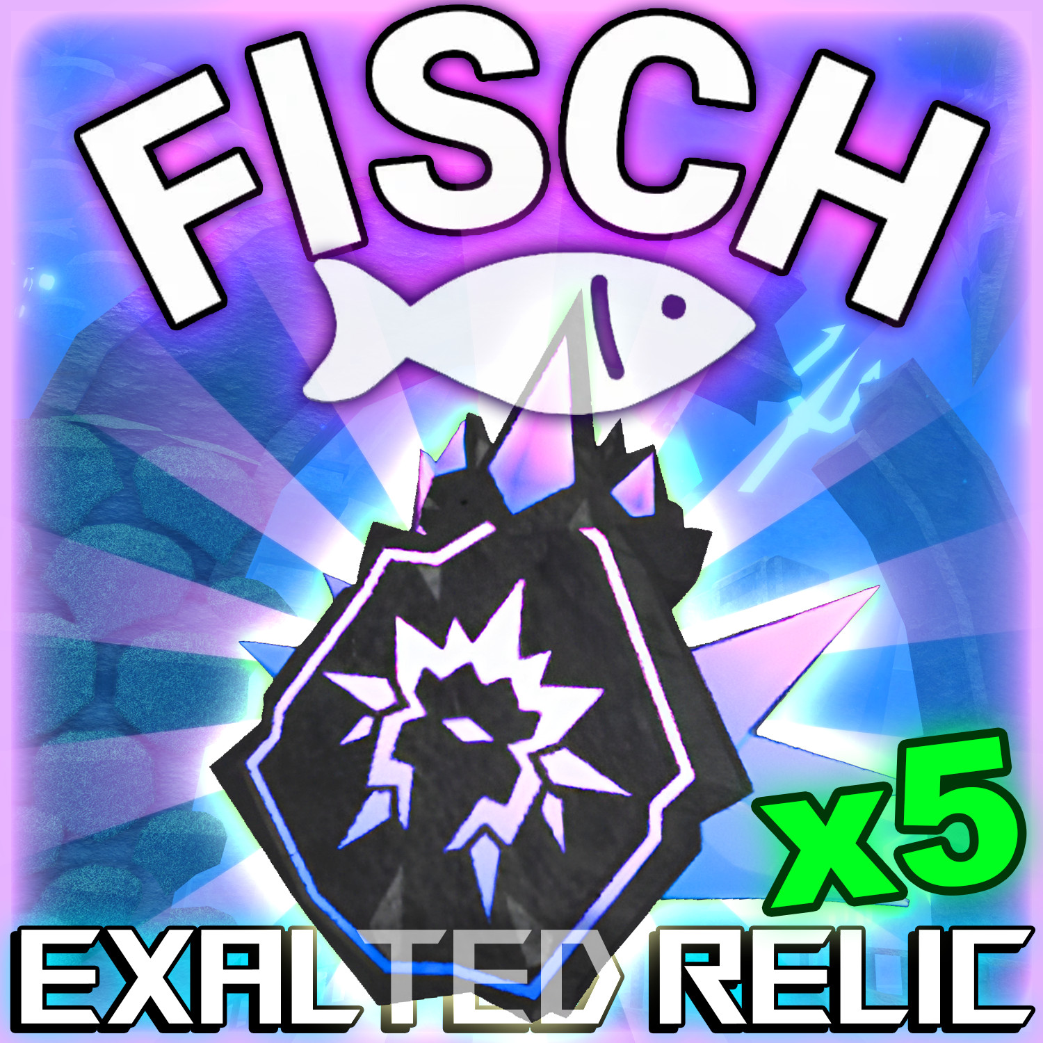FISCH – 5 Exalted Relics ⚡FASTEST DELIVERY⚡fish/cs/coins/rare