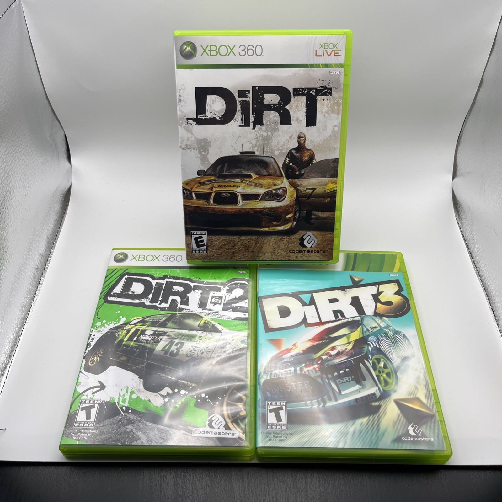 DiRT 1, 2, & 3 Lot for Xbox 360 (CIB, Tested)