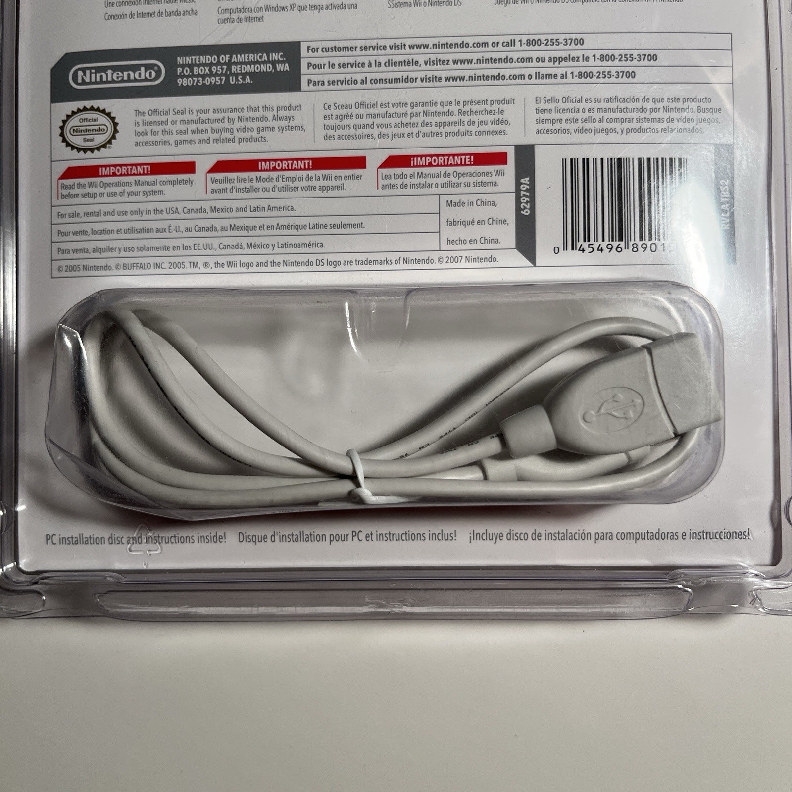 Nintendo OEM Wi-Fi USB Connector Wireless Network Adapter Wii Nintendo DS – NIB