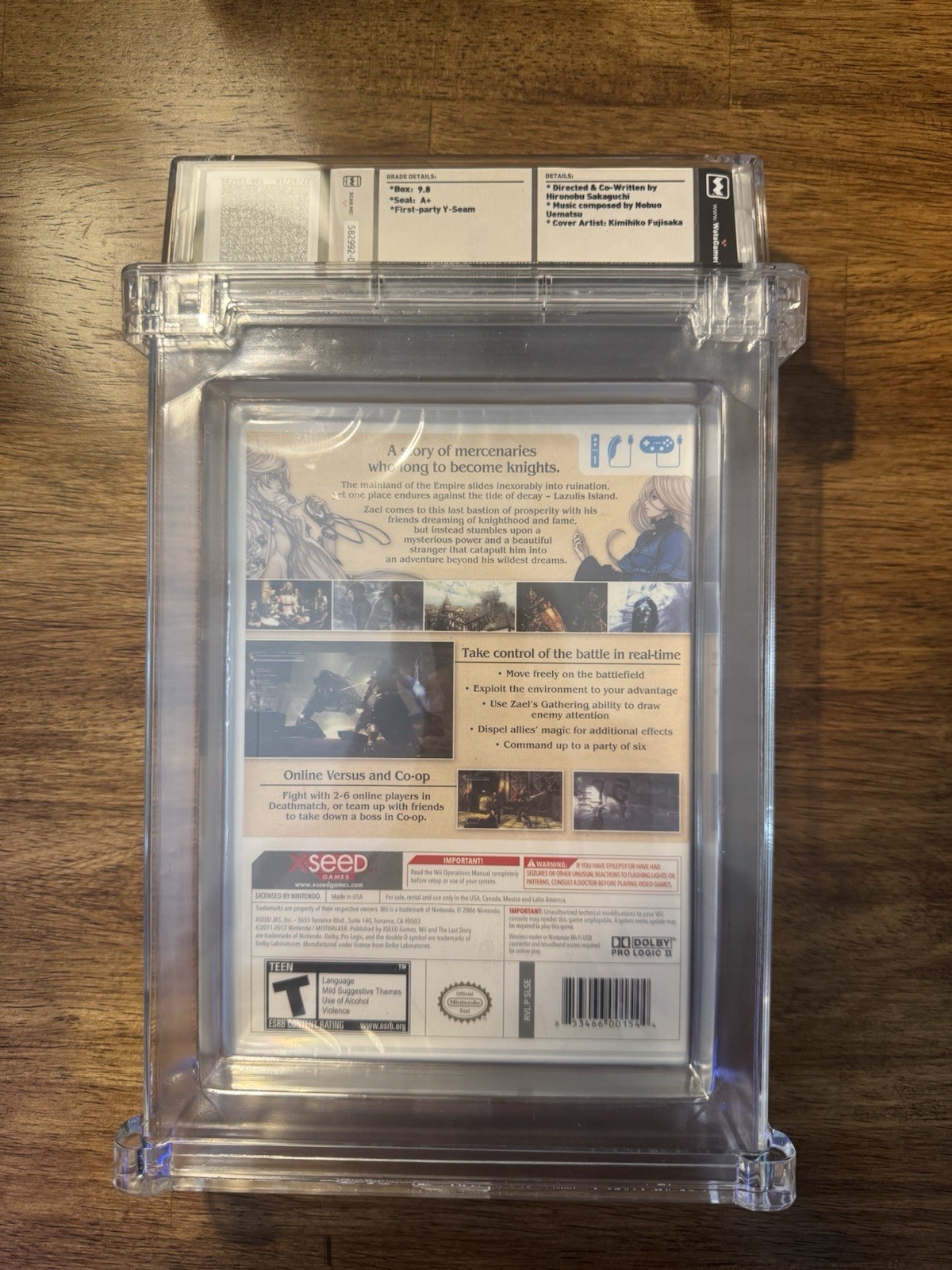 The Last Story Wii – 9.8 A++ WATA – Perfect Mint Graded Nintendo – Free Shipping