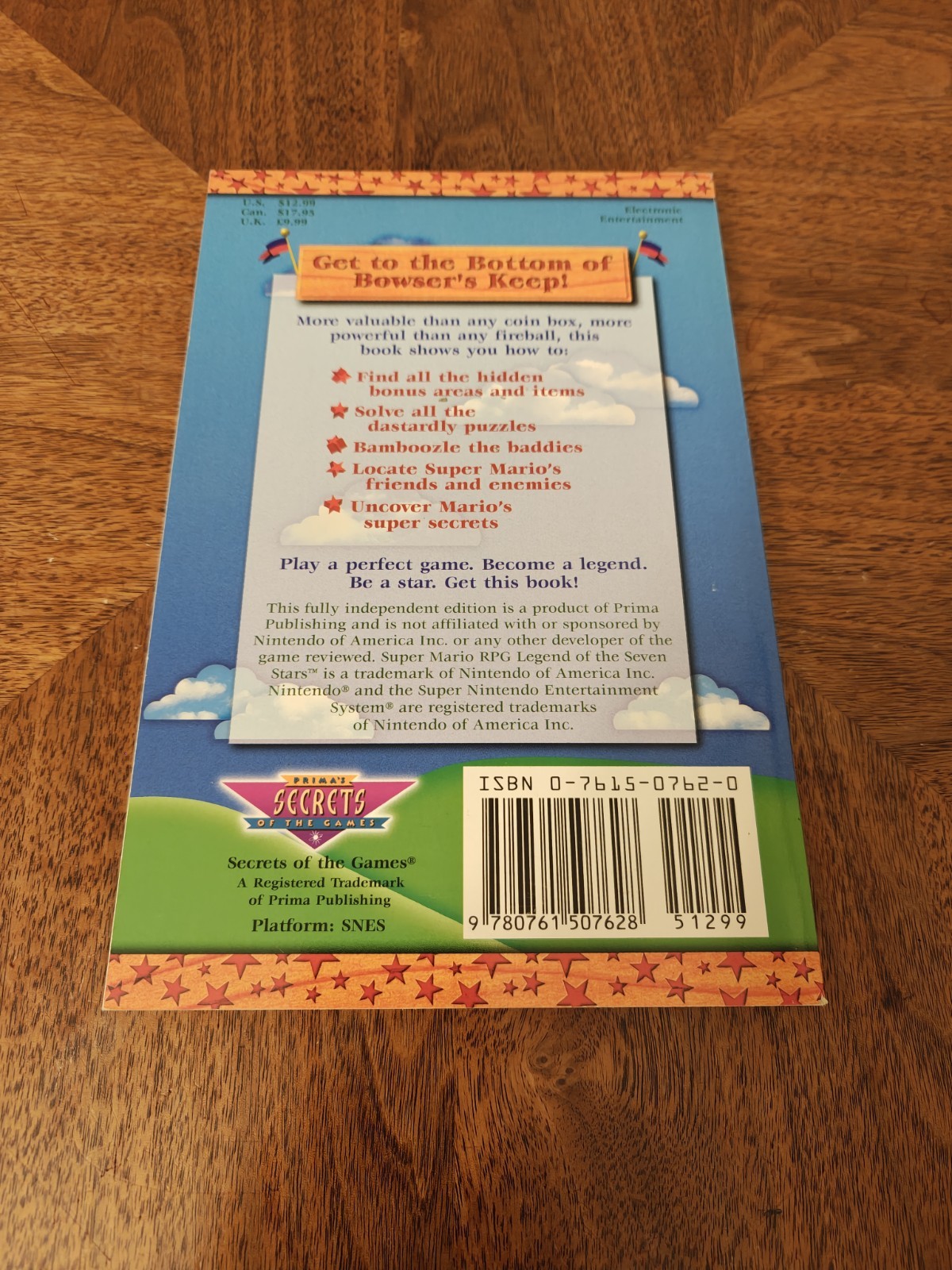 🔥 Prima’s Super Mario RPG Unauthorized Game Secrets SNES Nintendo Guide 🔥