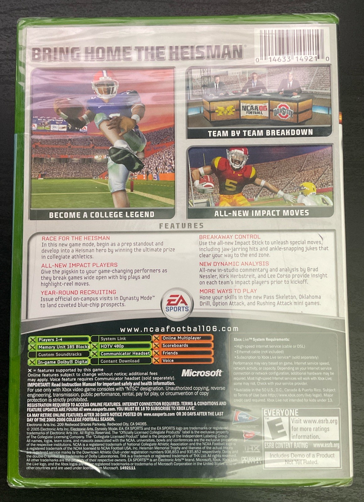 NCAA Football 06 (Microsoft Xbox, 2005) SEALED