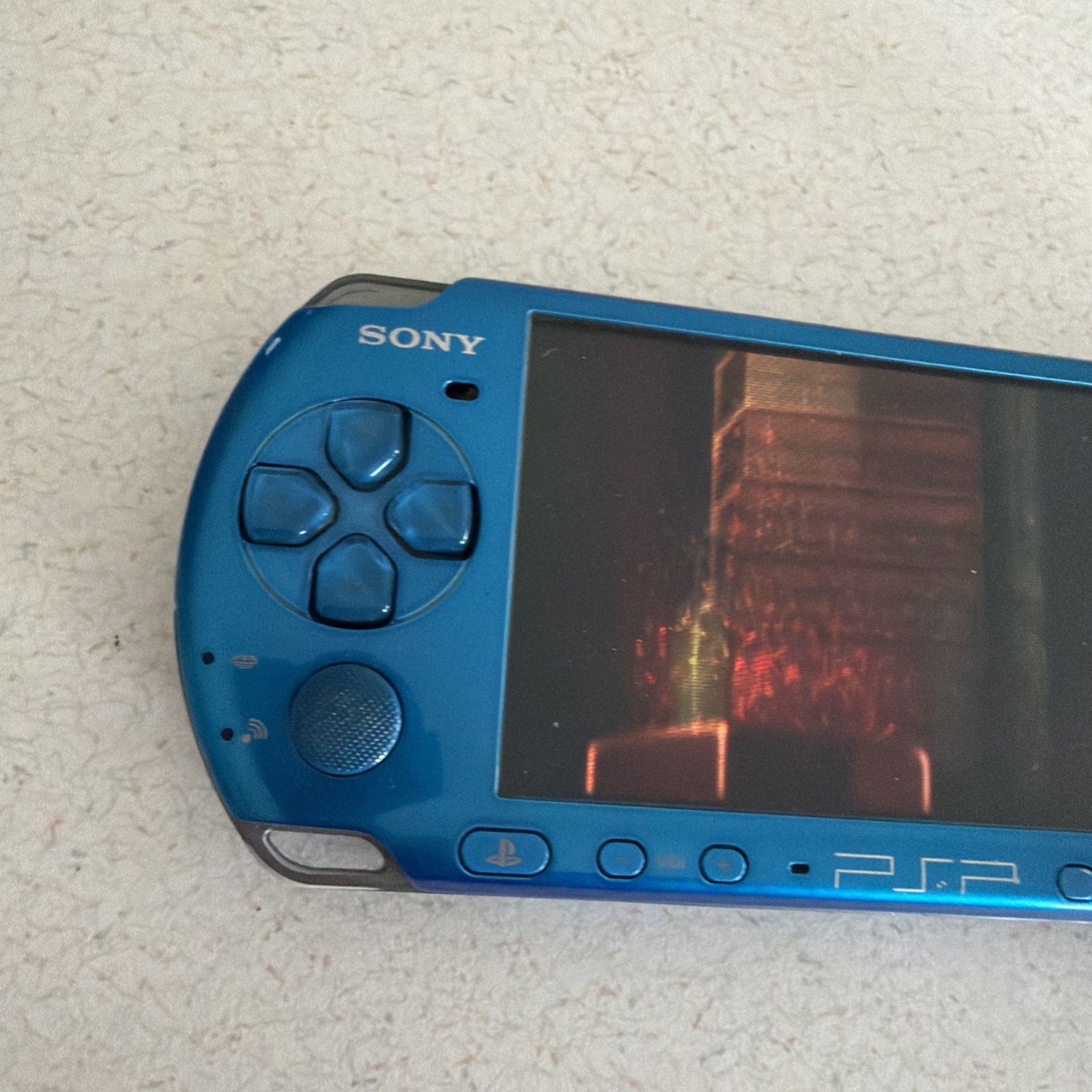 Sony PSP-3000 Vibrant Blue Handheld Console Games 128 Gb Sd Card Charger
