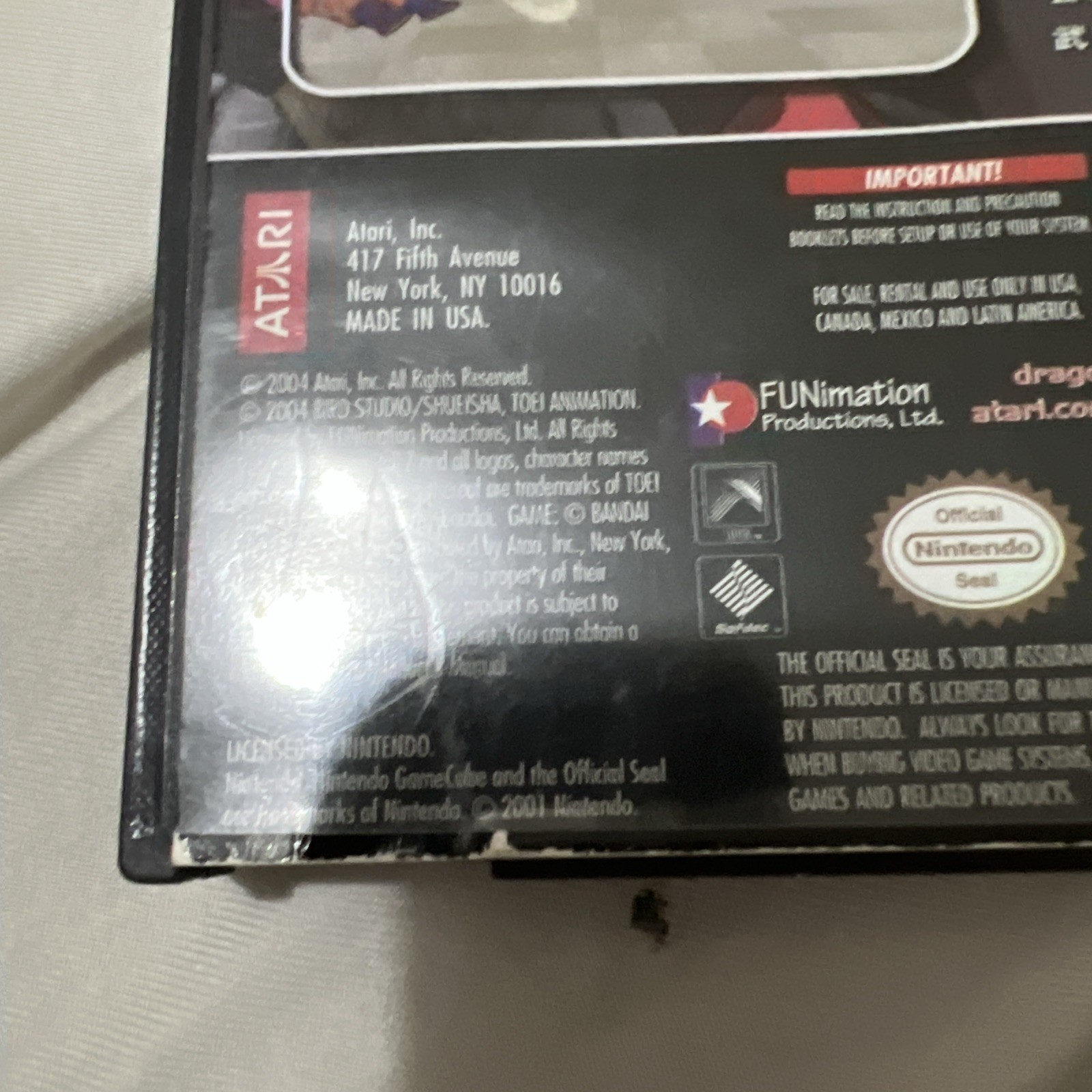 Dragon Ball Z Budokai 2 – GameCube – Complete – Cosmetic Wear on Cover/Manual