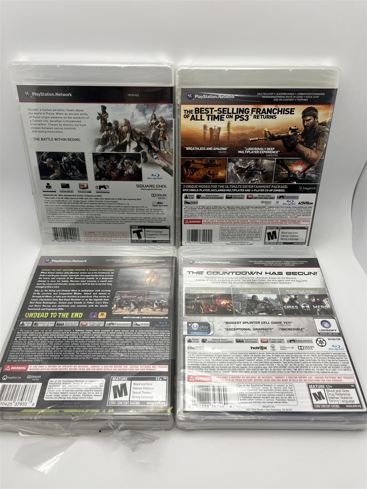 PlayStation 3 Bundle of 4 NIB Games – Red Dead + Black Ops + MORE – Free Ship
