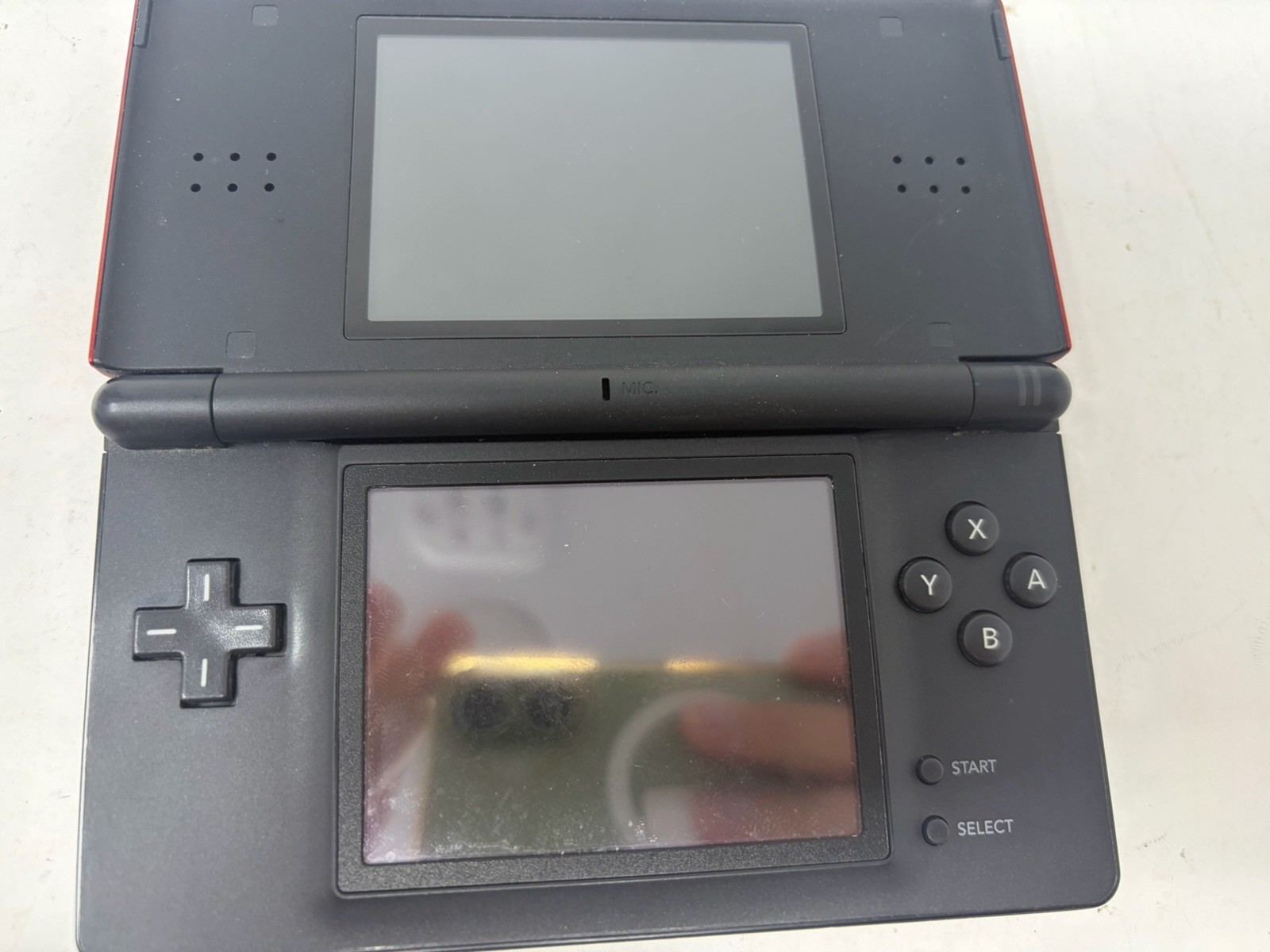 Nintendo DS Lite Crimson Black Model USG-001 Handheld System With Charger Works