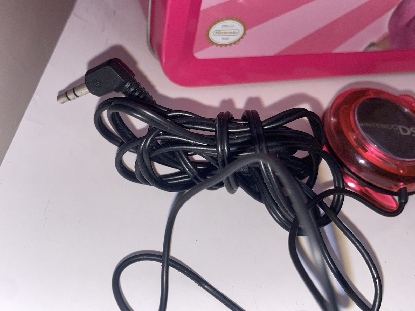Vtg Princess Peach Nintendo DS Pink Lunchbox w/Earphones Insert Game Covers ++