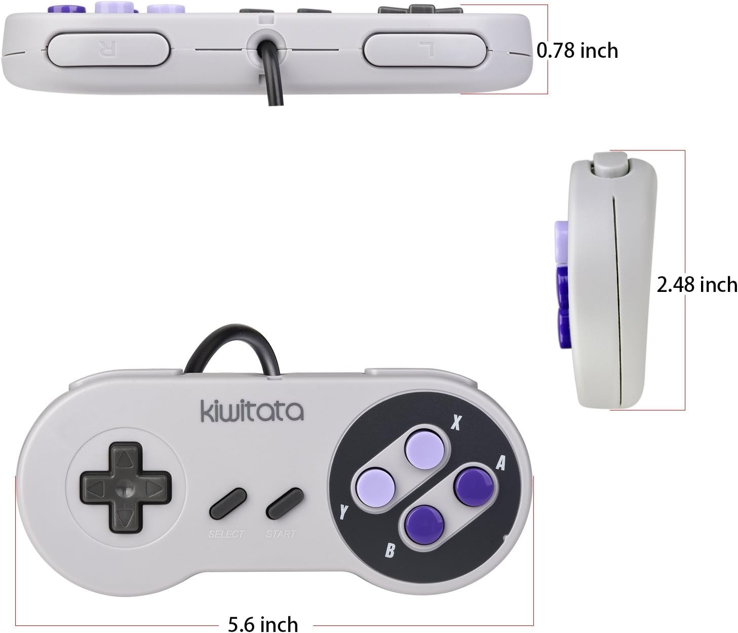 2-Pack Classic SNES USB Controllers for Retro Gaming – Comfortable Design