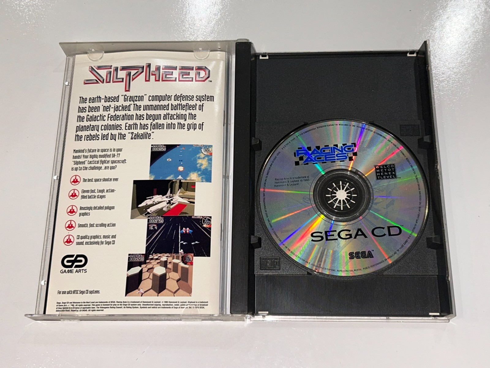 4 Sega CD Games (Racing Aces, Stellar-Fire, ThunderStrike, Tomcat Alley) Lot 8