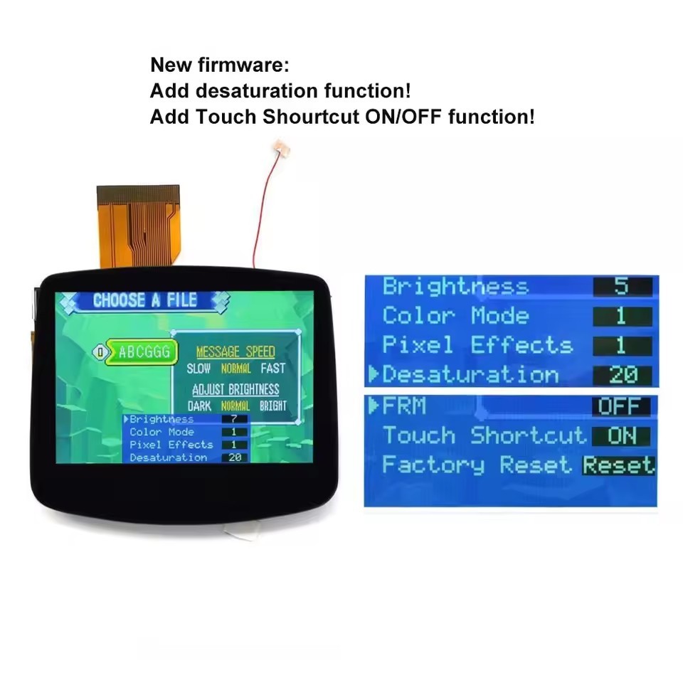 Hispeedido V5 GBA Laminated IPS LCD KIT W/ 1800mAh batteries with shell