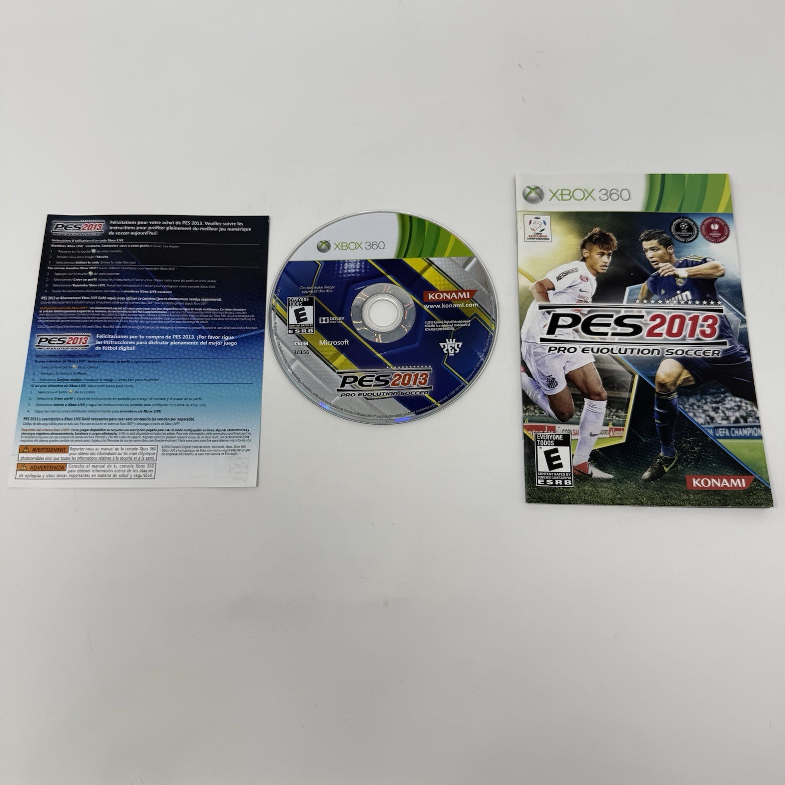 Pro Evolution Soccer PES 2013 Xbox 360 CIB Complete Manual Inserts Konami Futbol
