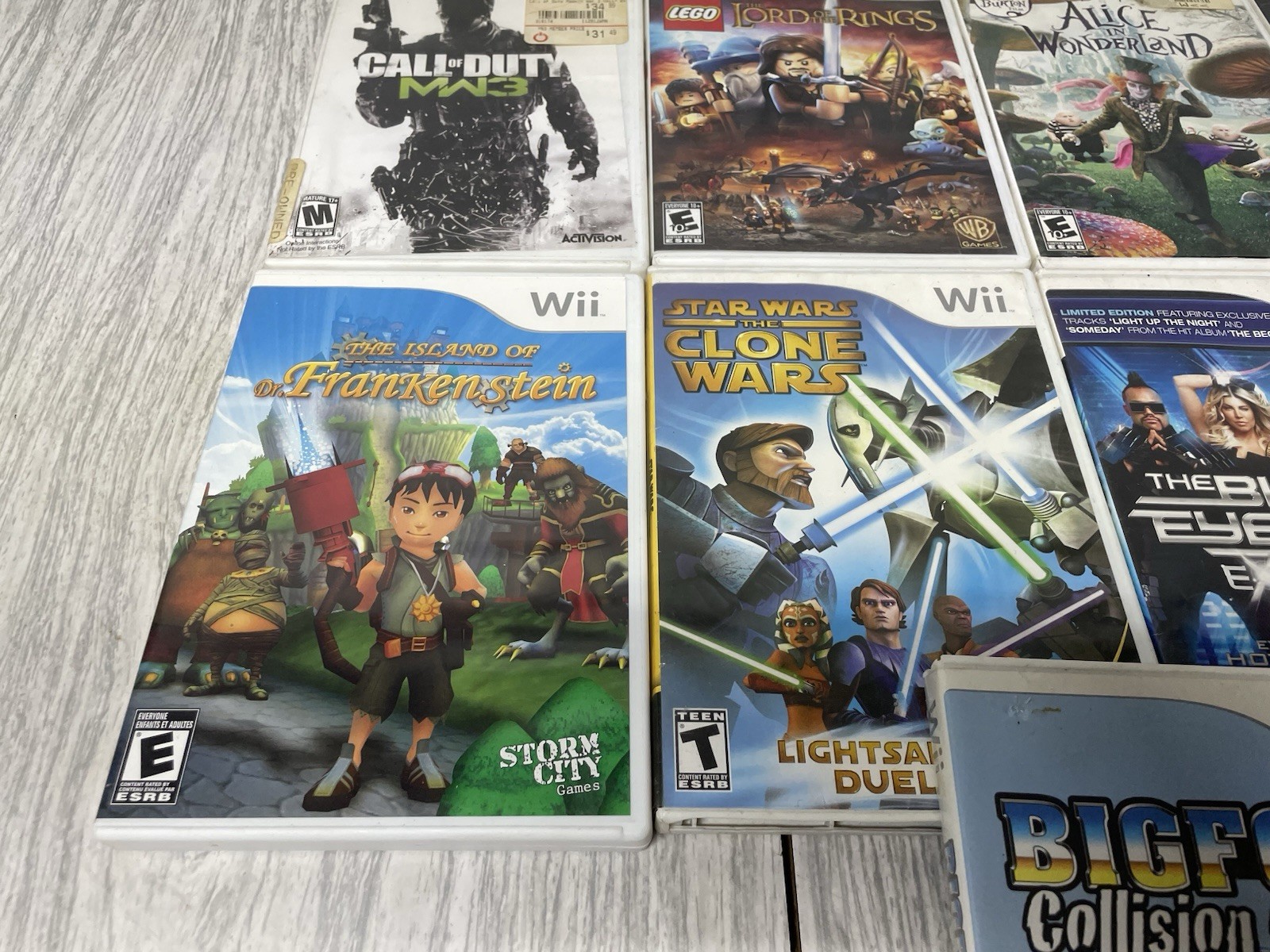 Nintendo Wii Game Bulk Lot of 9 w/ Cases: Untested Condition