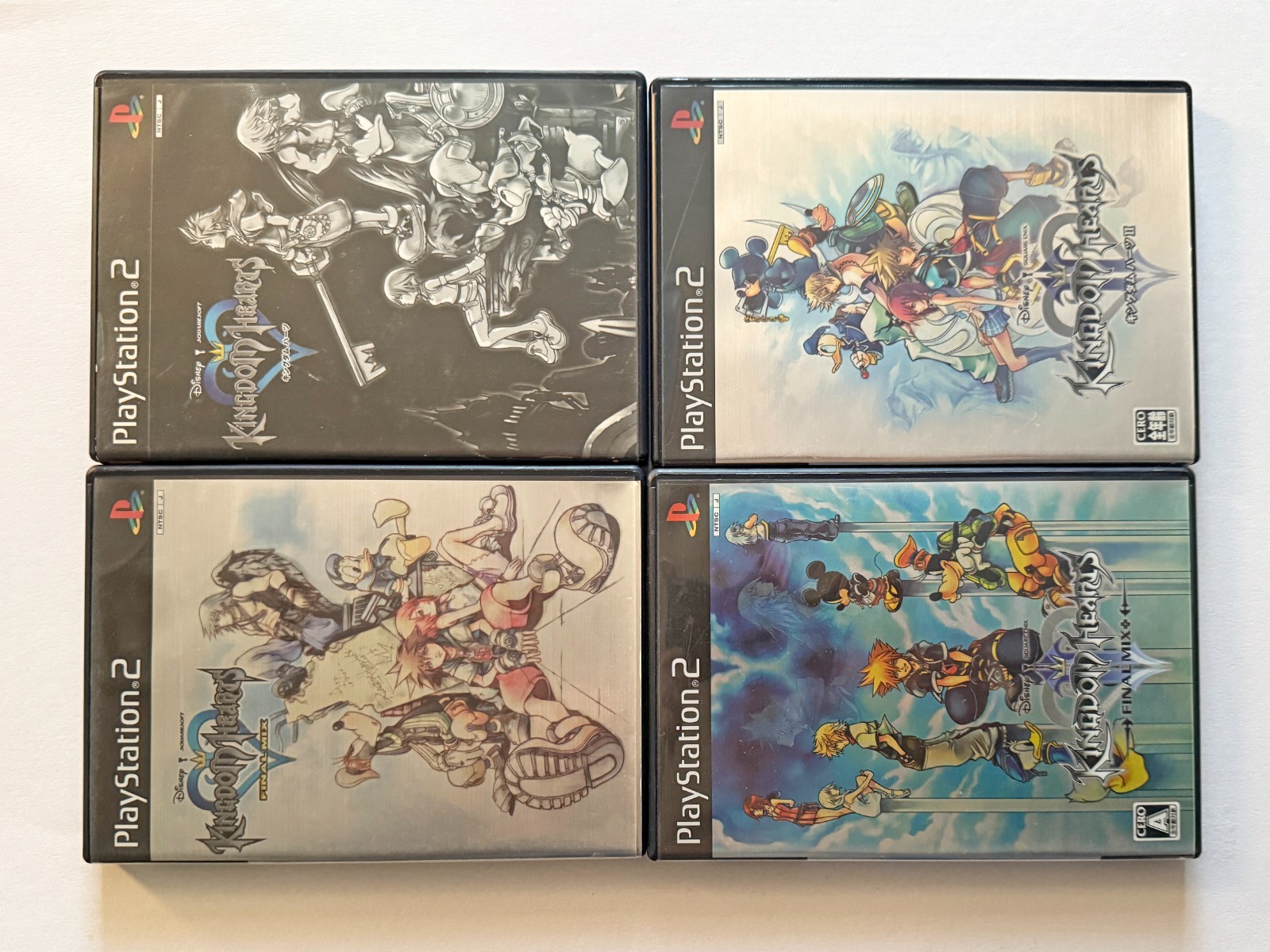 PS2 Kingdom Hearts 1 2 Final Mix + Set Lot of 4 Playstation 2 GAME JAPAN