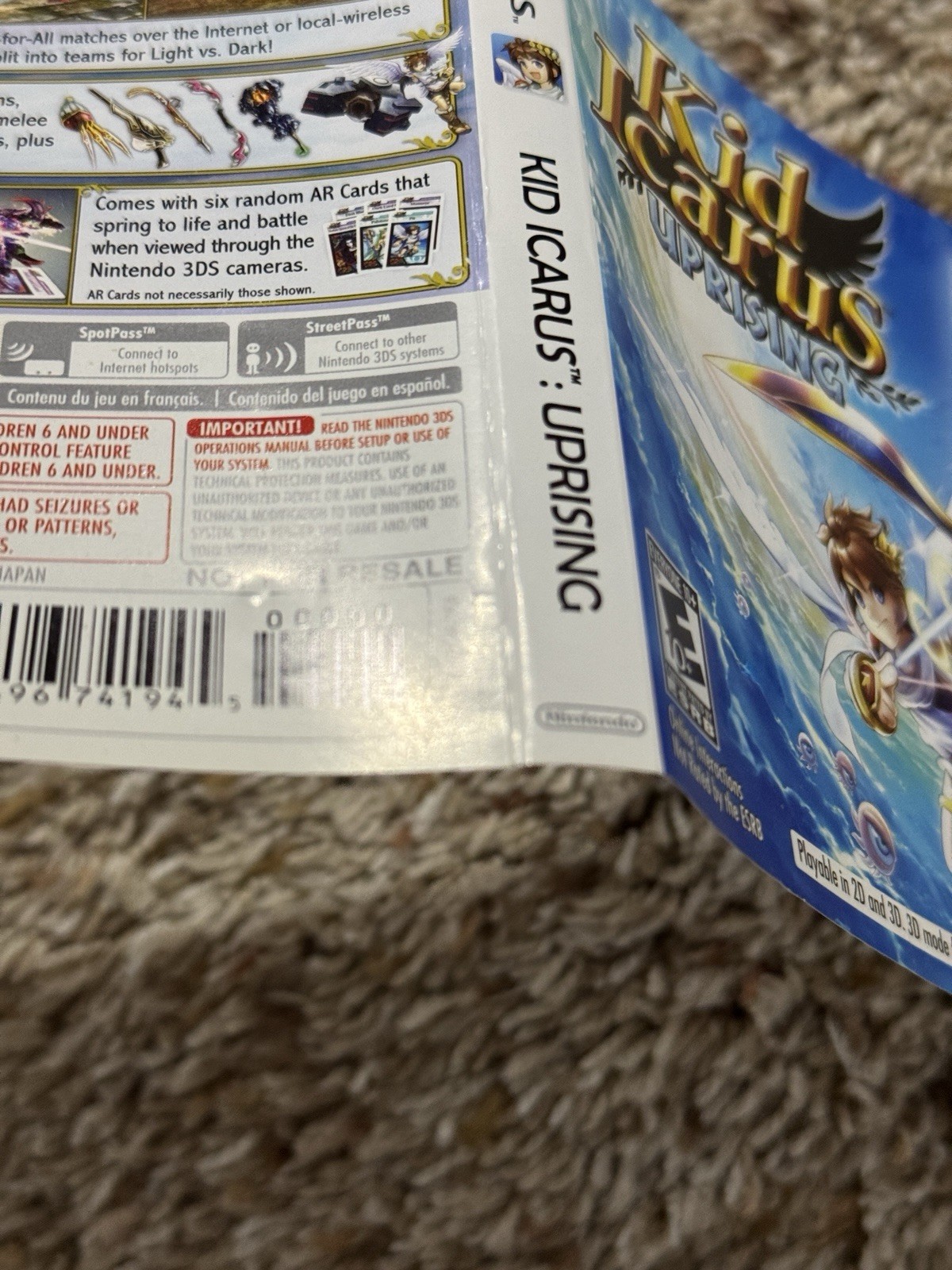 Kid Icarus: Uprising – Nintendo 3DS, USA Version, Rare