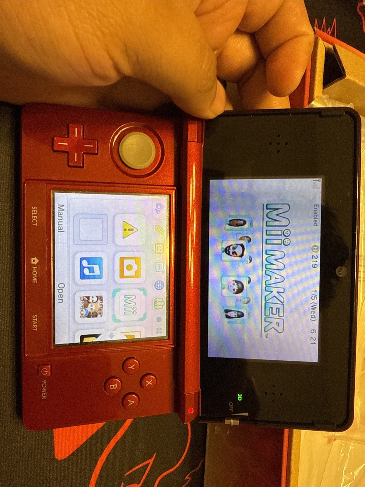 Nintendo 3DS Handheld System – Flame Red Tested And Working CIB