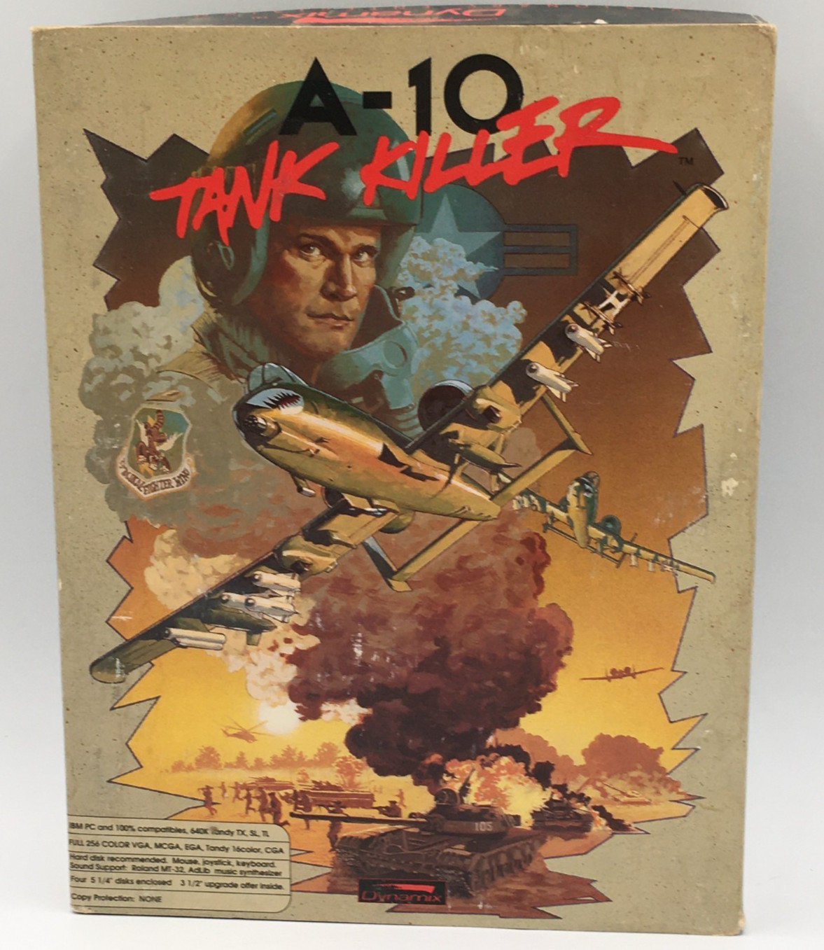 1989 Dynamix A-10 Tank Killer Thunderbolt II MS-DOS 5.25″ Floppy Disk IMB PC Gam