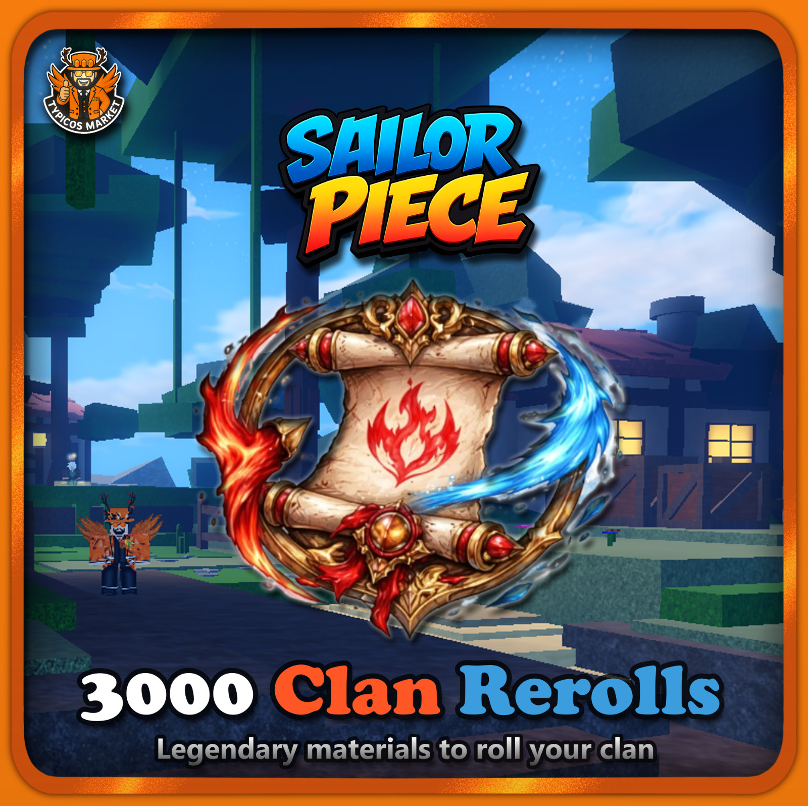 [Sailor Piece] – 3,000 Clan Rerolls – [Reroll your Clan]