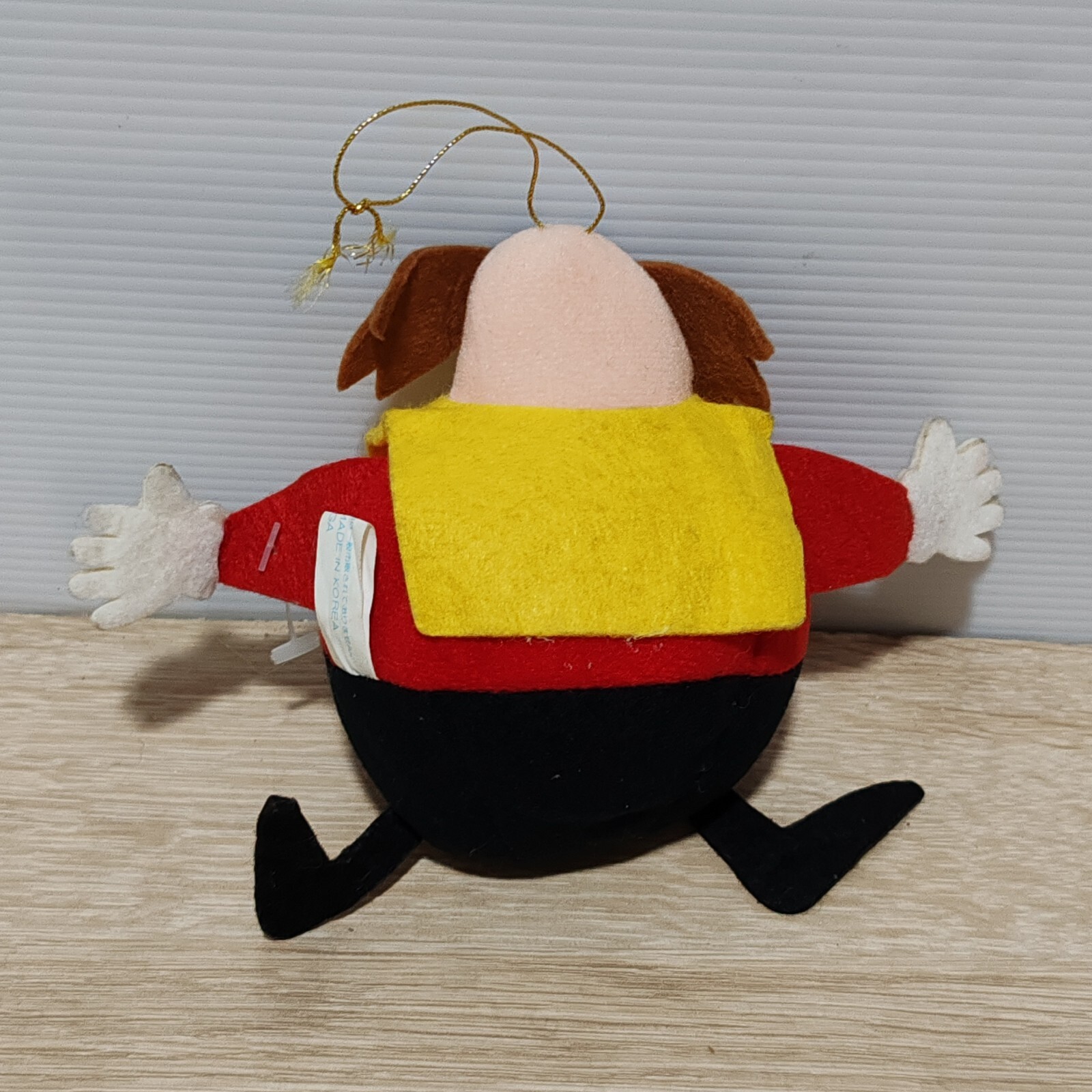 Sonic Dr Eggman Robotnik Vintage Sega 1991 Plush Doll Toy Made in Korea 4″