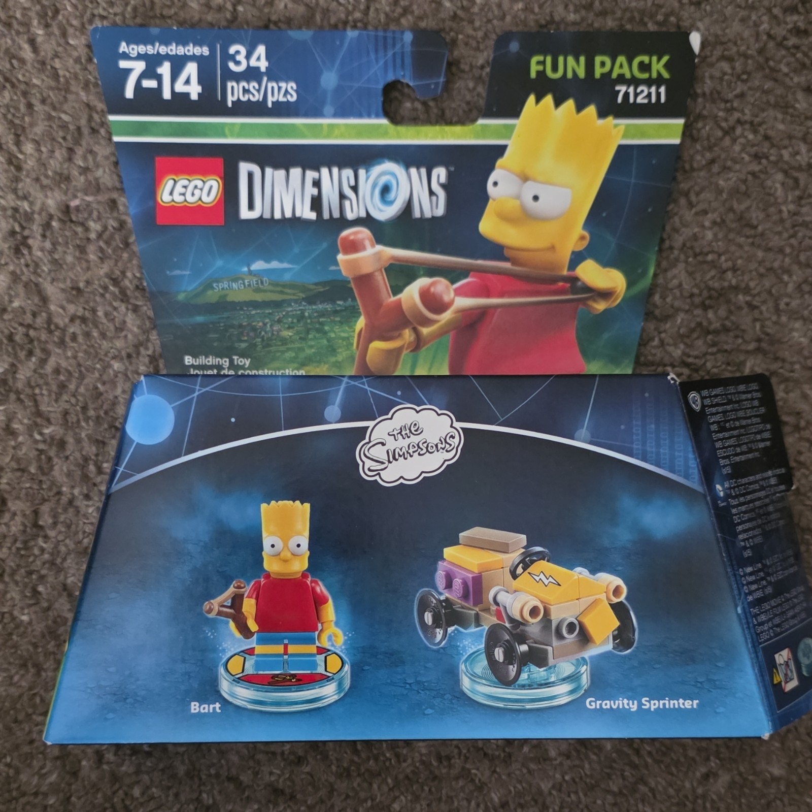 LEGO Dimensions The Simpsons Fun Pack 3-in-1 Bart + Gravity Sprinter 71211 2015