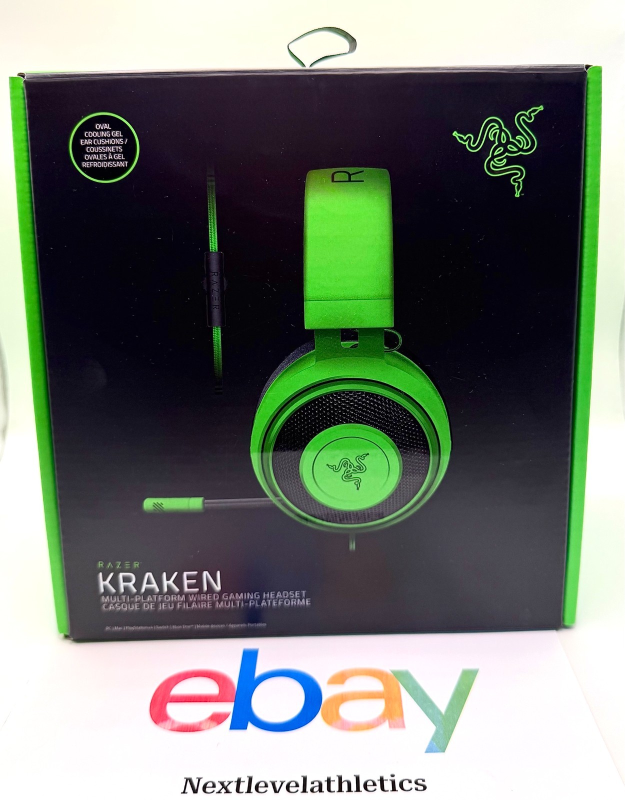Razer Kraken Wired Gaming Headset Green Black – RZ04-02830200-R3U1 New Open Box