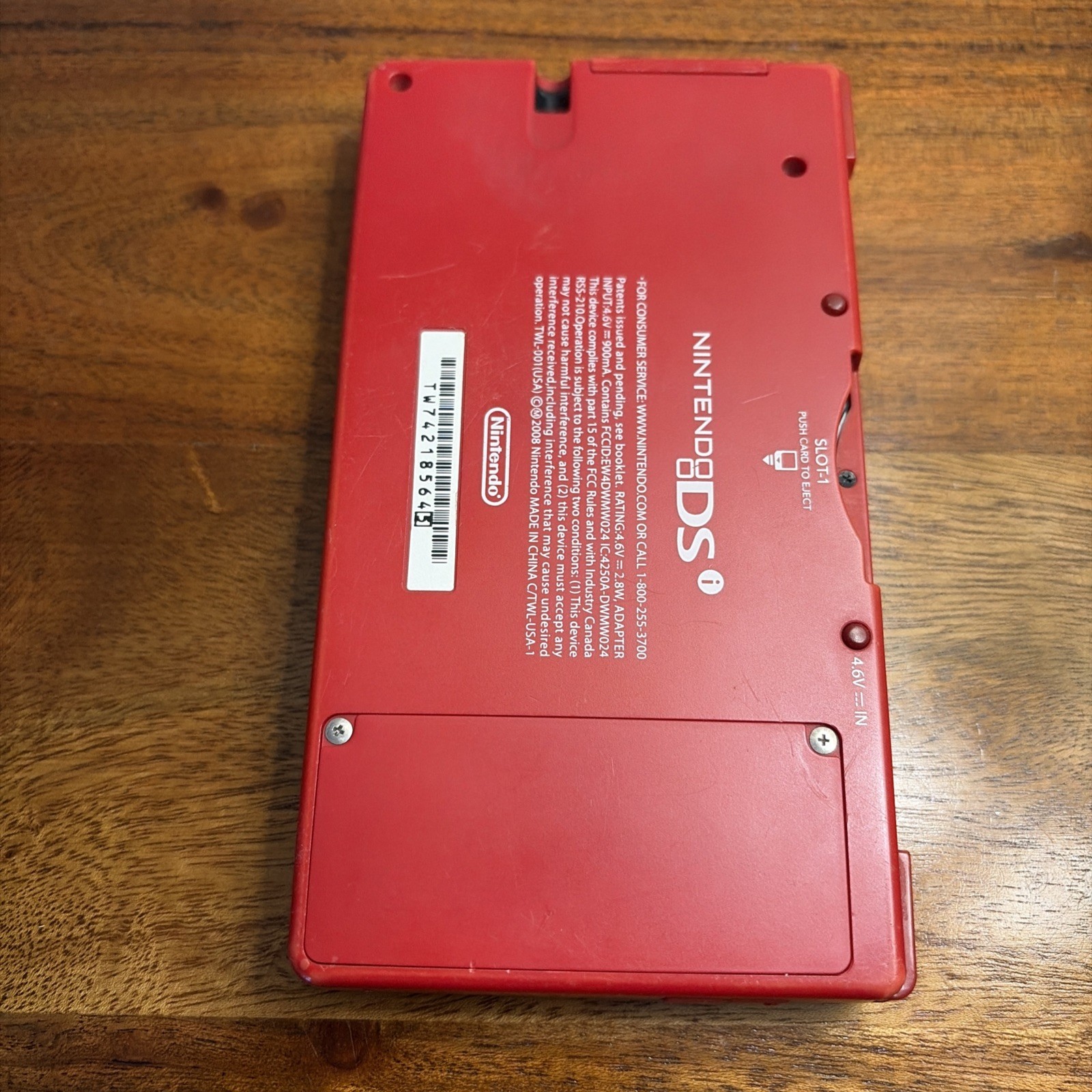 Nintendo DS Red Tested & Working NO STYLUS , NO CHARGER
