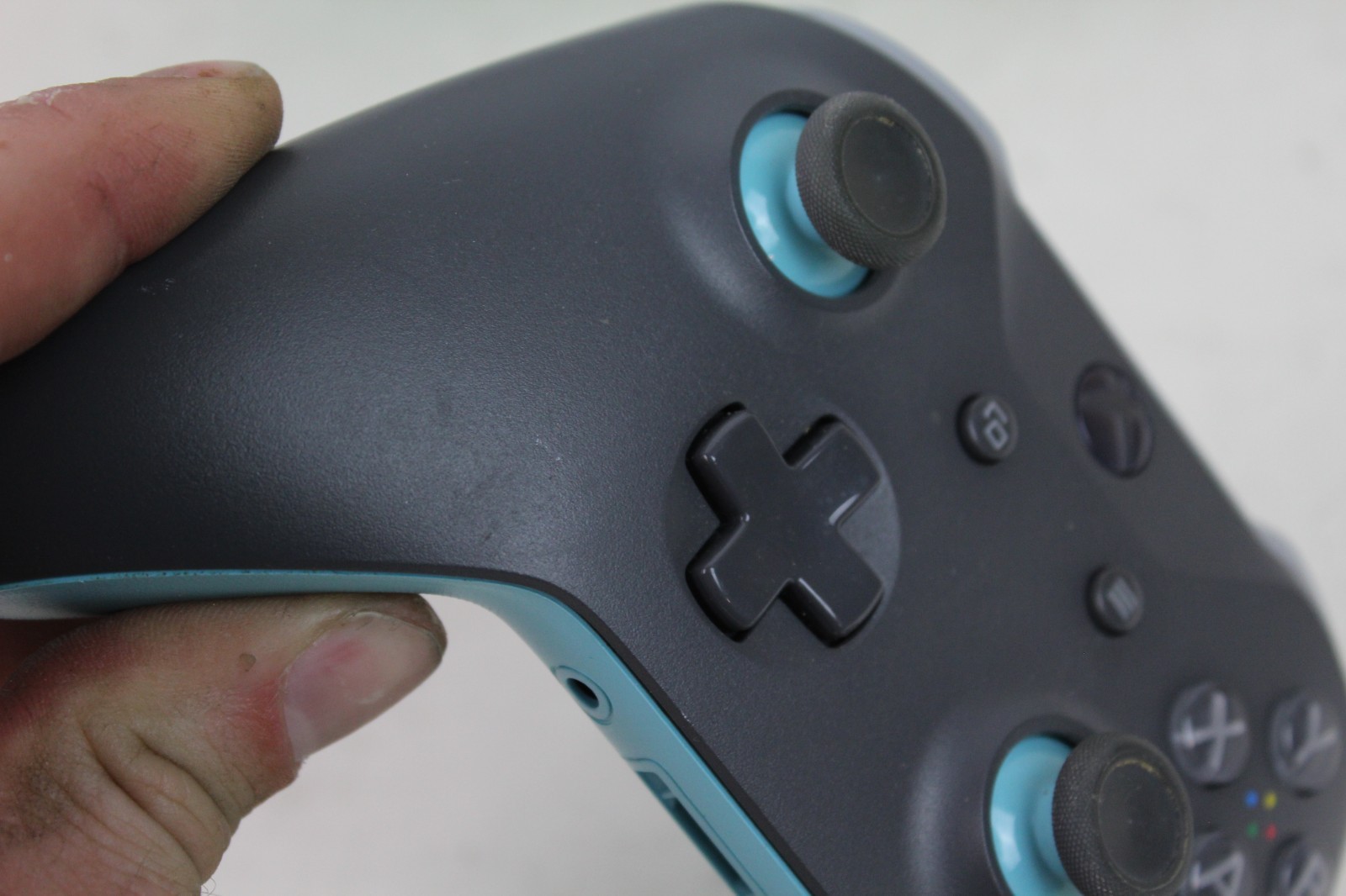 Microsoft Xbox One Wireless Controller Model 1708 Gray Light Blue Wireless