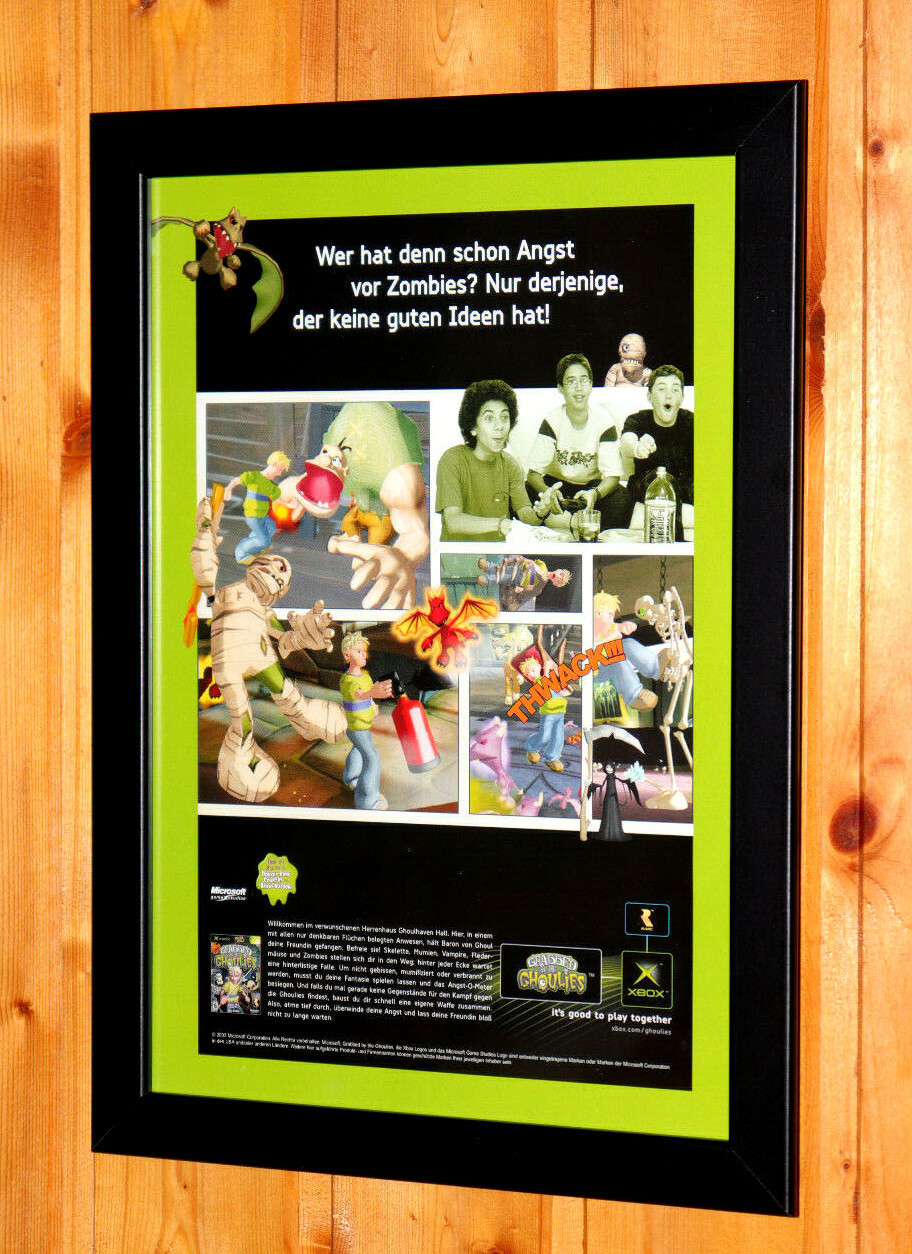 2003 Grabbed by the Ghoulies Small Poster / Old Ad Page Framed Xbox, Xbox 360