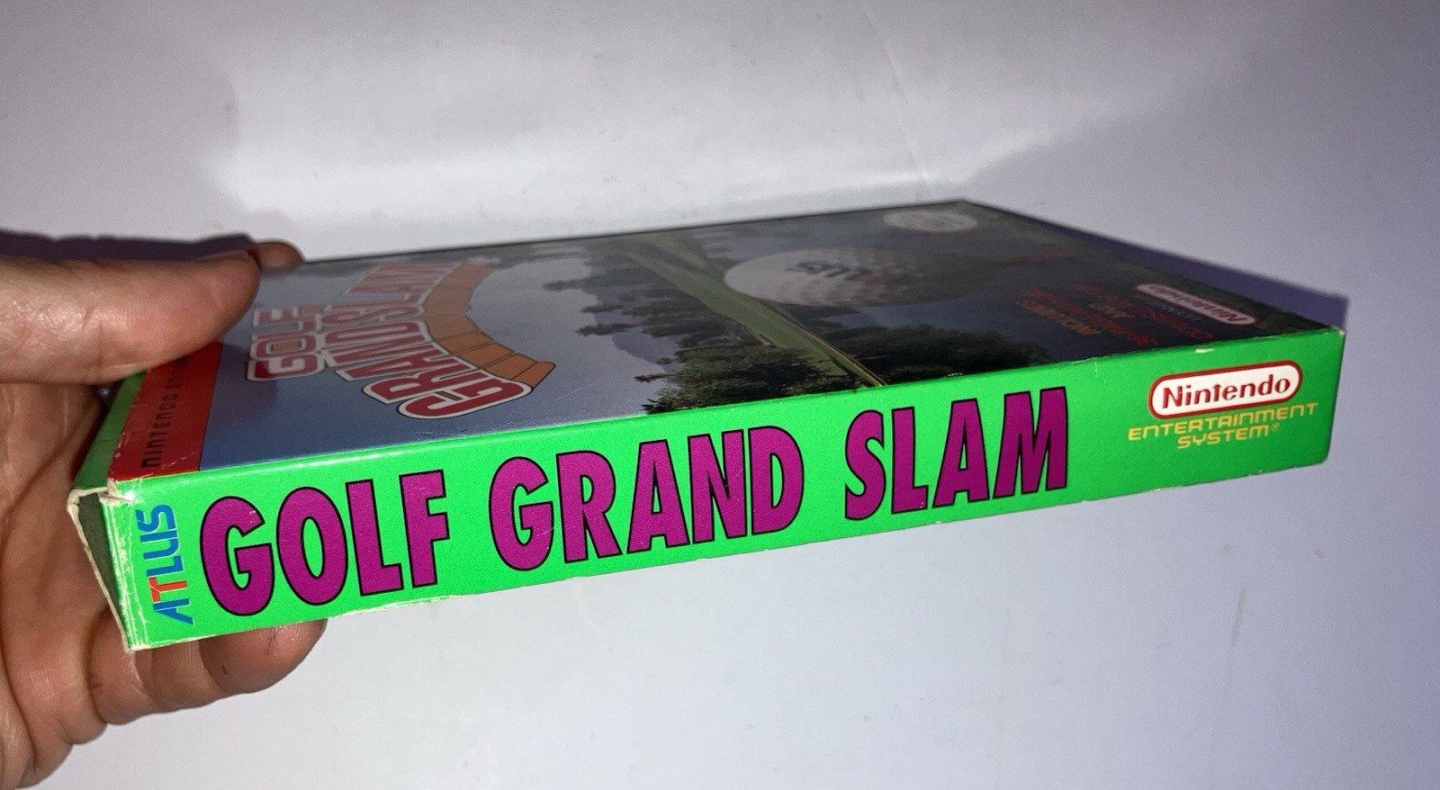 rare GOLF GRAND SLAM NES Game in Box w/manual, foldout & foam piece Fine shape