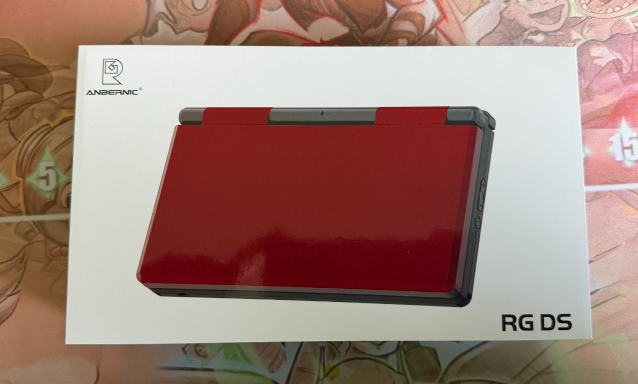 Anbernic RGDS Dual Screen Flip Handheld Console White New w/ Hard Shell Case