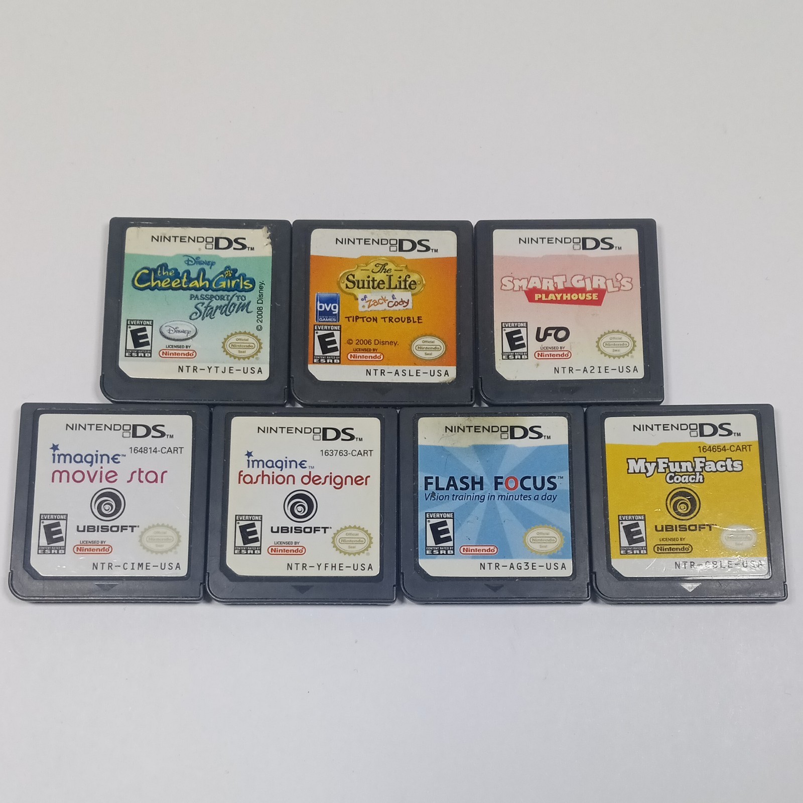 LOT of 7 Nintendo DS Games – Cartridges Only Rated E For Everyone