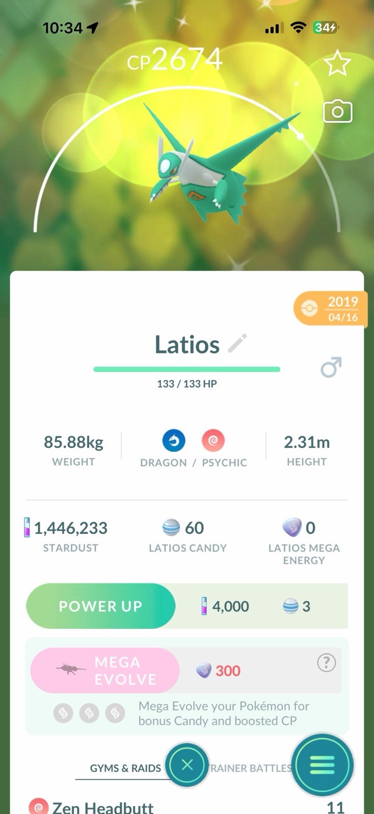 Shiny Latios 2019 Guaranteed lucky