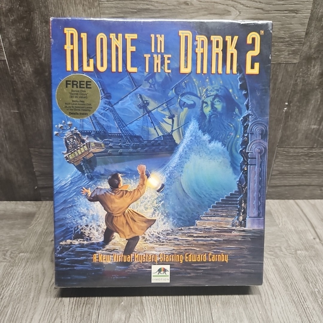 ALONE IN THE DARK 2 SEALED BIG BOX IBM DOS 3.5″ DISKS