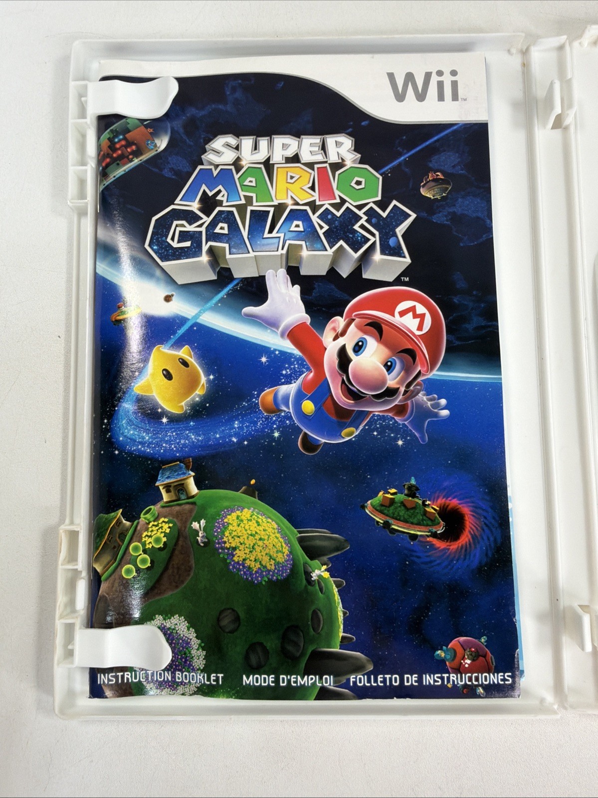 Wii Super Mario Galaxy (2007, Nintendo Wii) Complete CIB w/ Manual TESTED