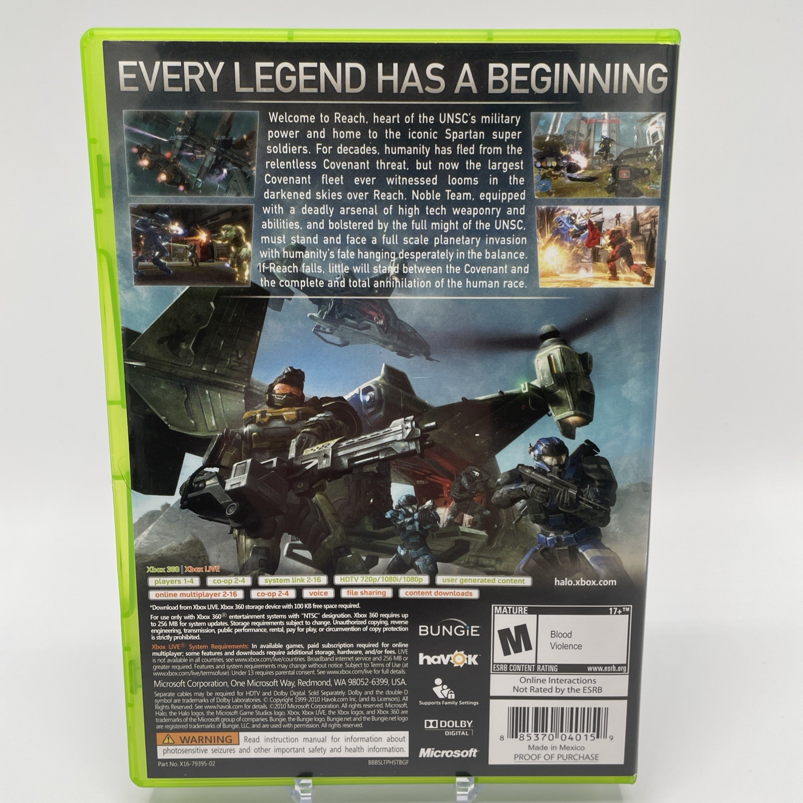 Halo Reach Microsoft Xbox 360 CIB Complete