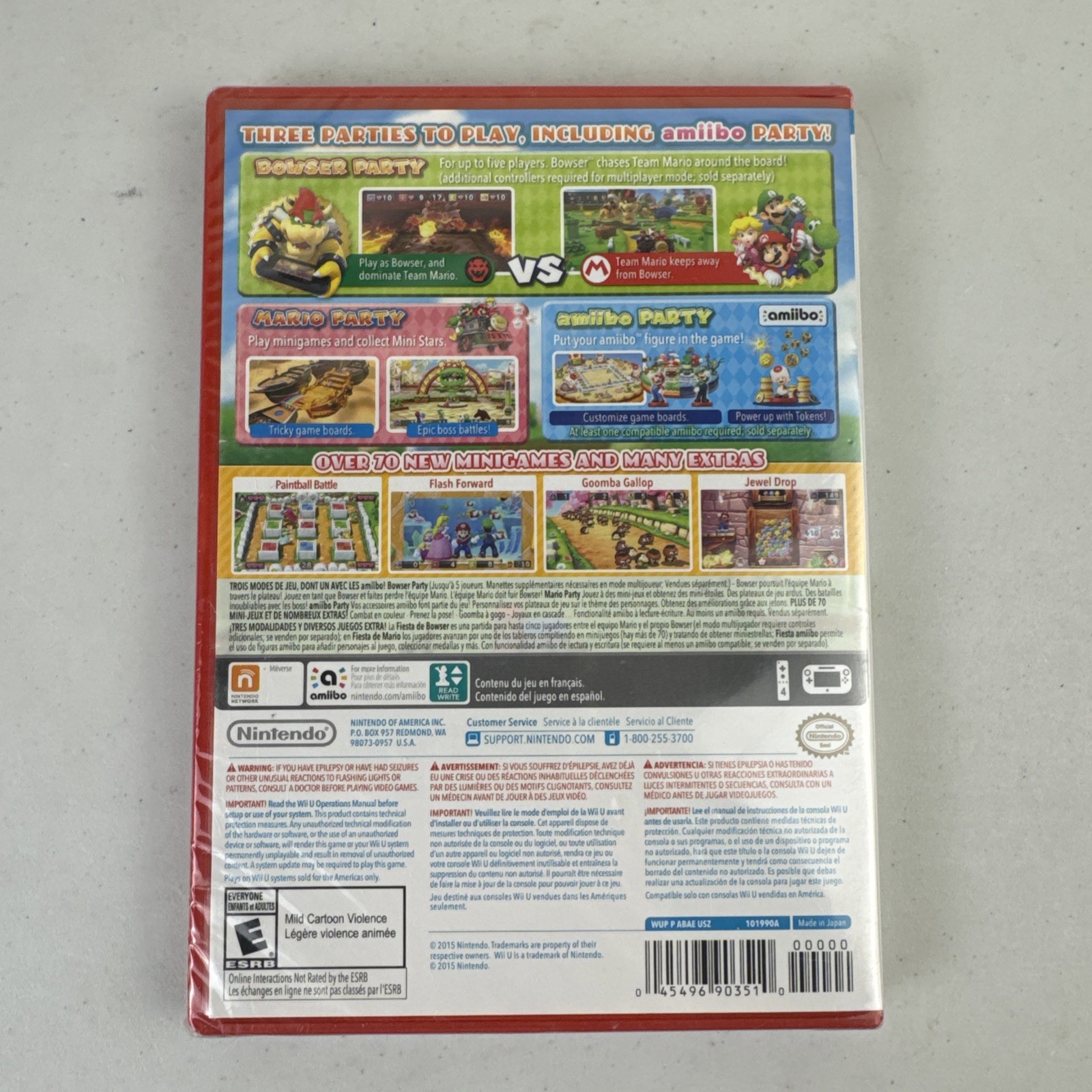 Mario Party 10 Wii U Factory Sealed RARE Red Case Variant Nintendo Quick Ship
