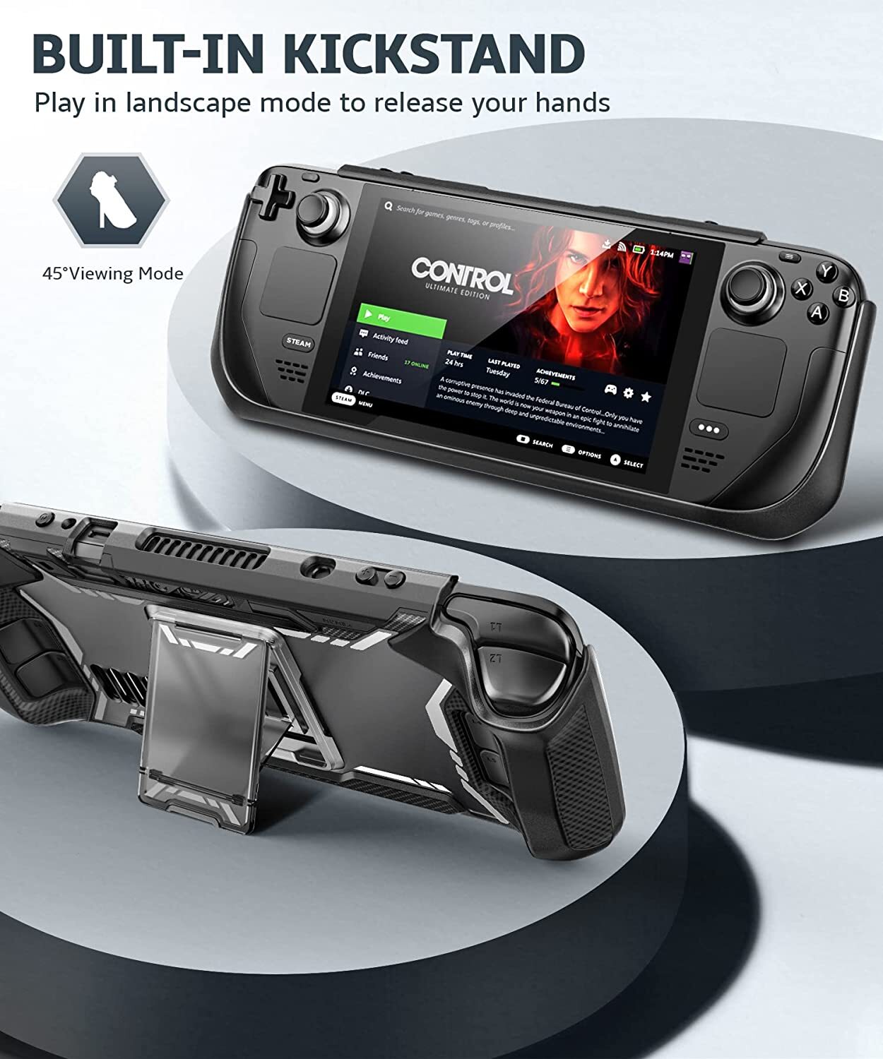 For Steam Deck OLED Grip Case Mumba Anti-Slip Shockproof Cover / Carrying Case
