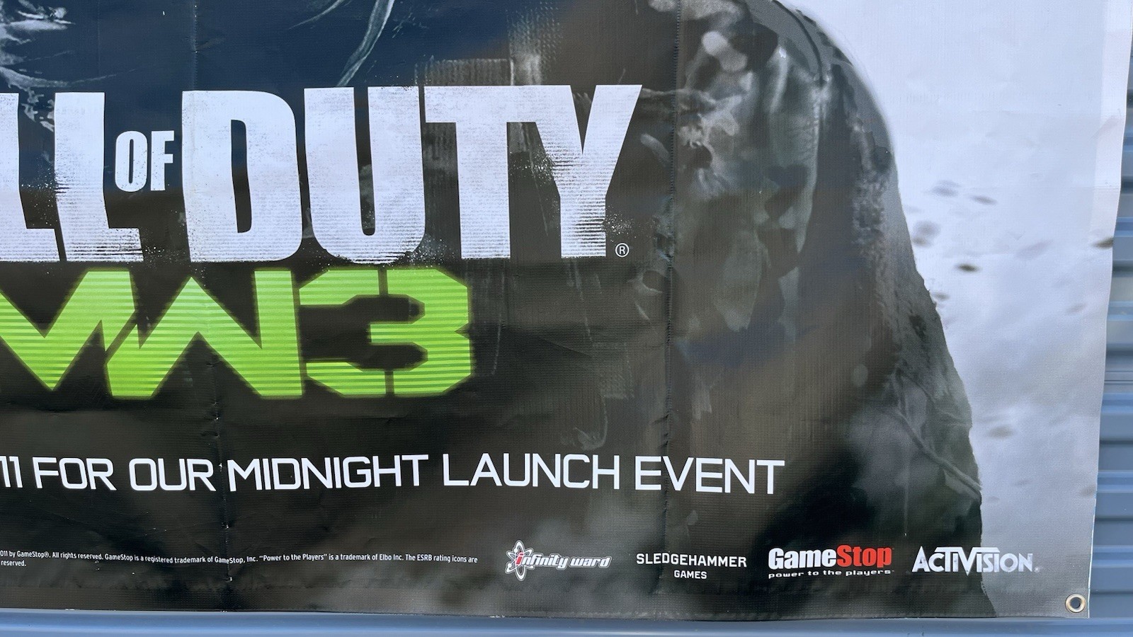 CALL OF DUTY MW3 GameStop Midnight Launch Event Vinyl Promo Banner 2011 6×3 Ft