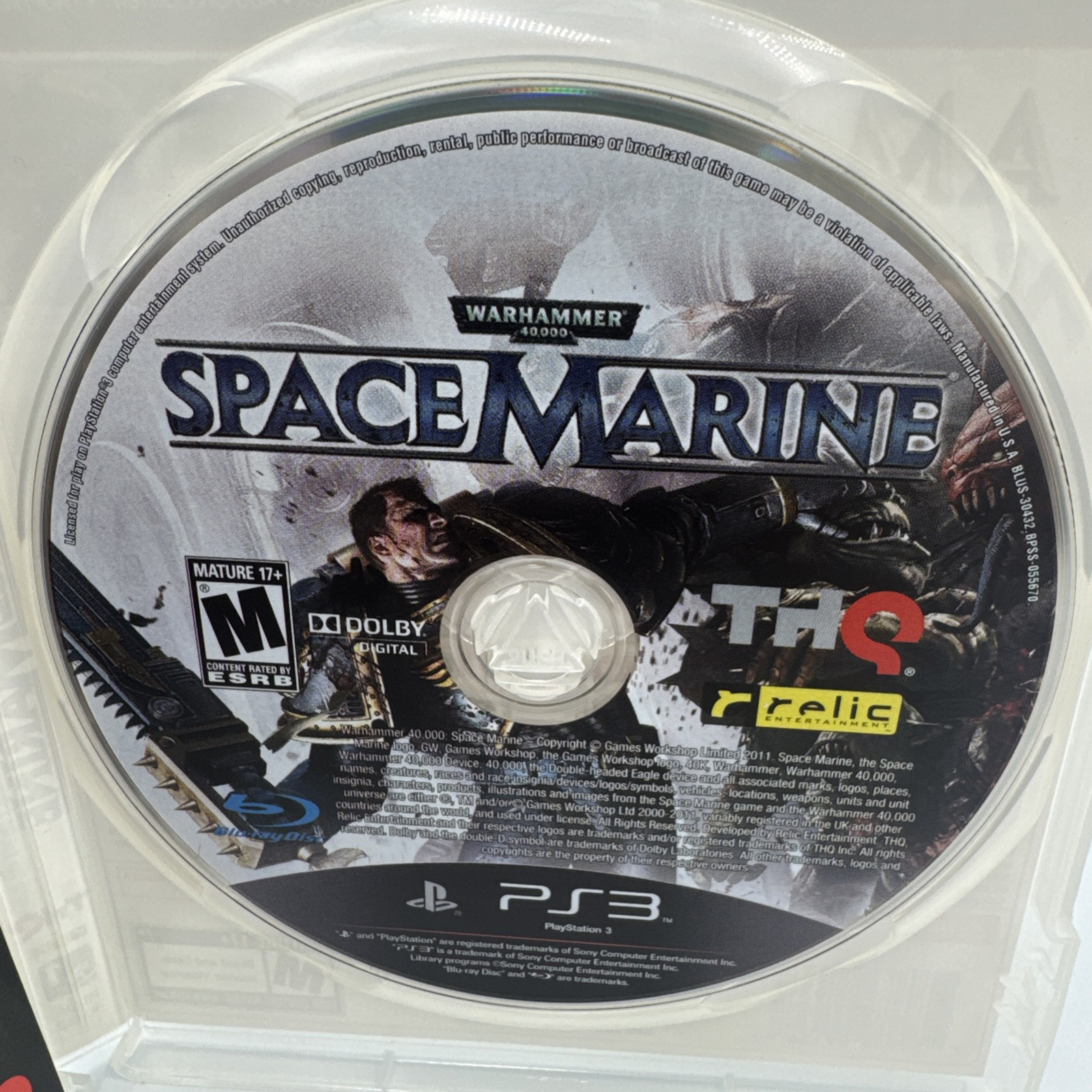 Warhammer 40,000: Space Marine (PlayStation 3 PS3, 2011) Complete CIB Tested
