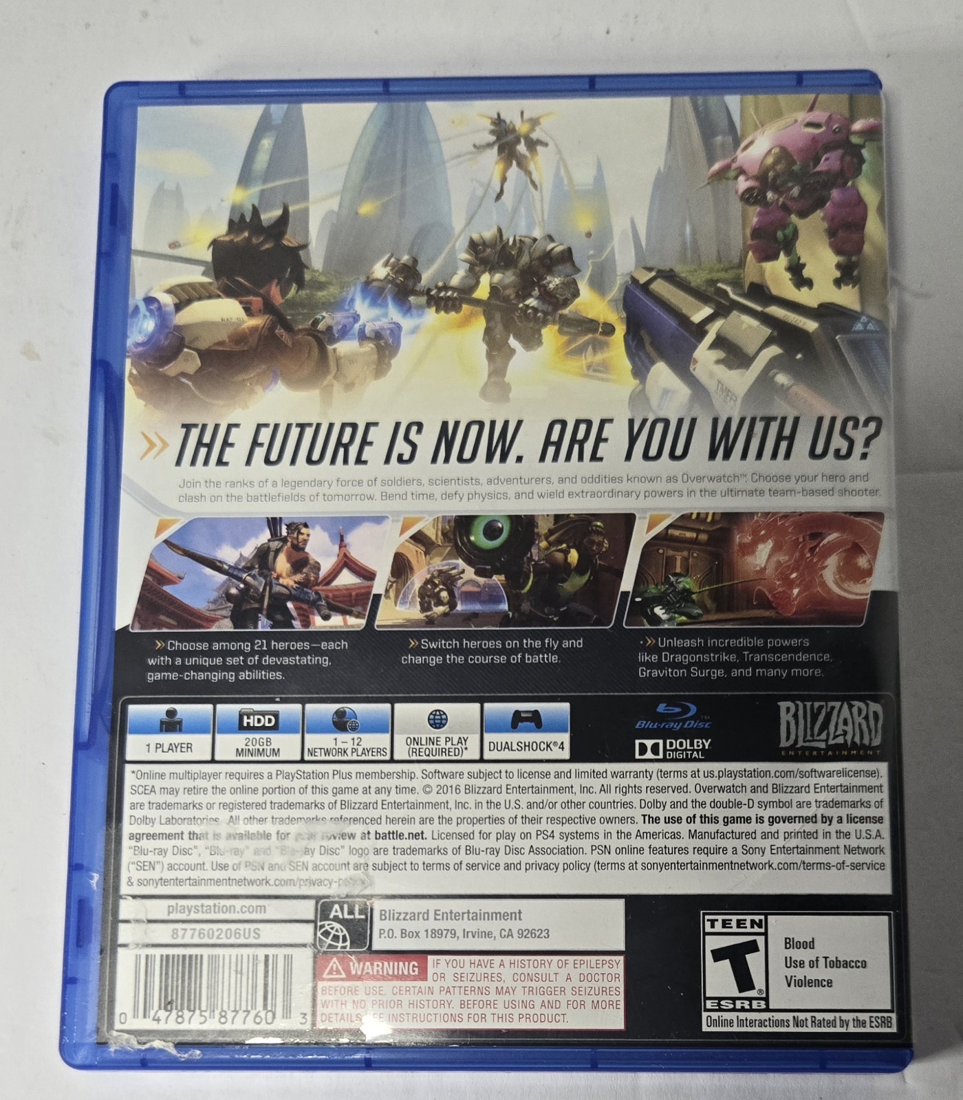 Overwatch Origins Edition Noire Widowmaker Skin (PlayStation 4) PS4