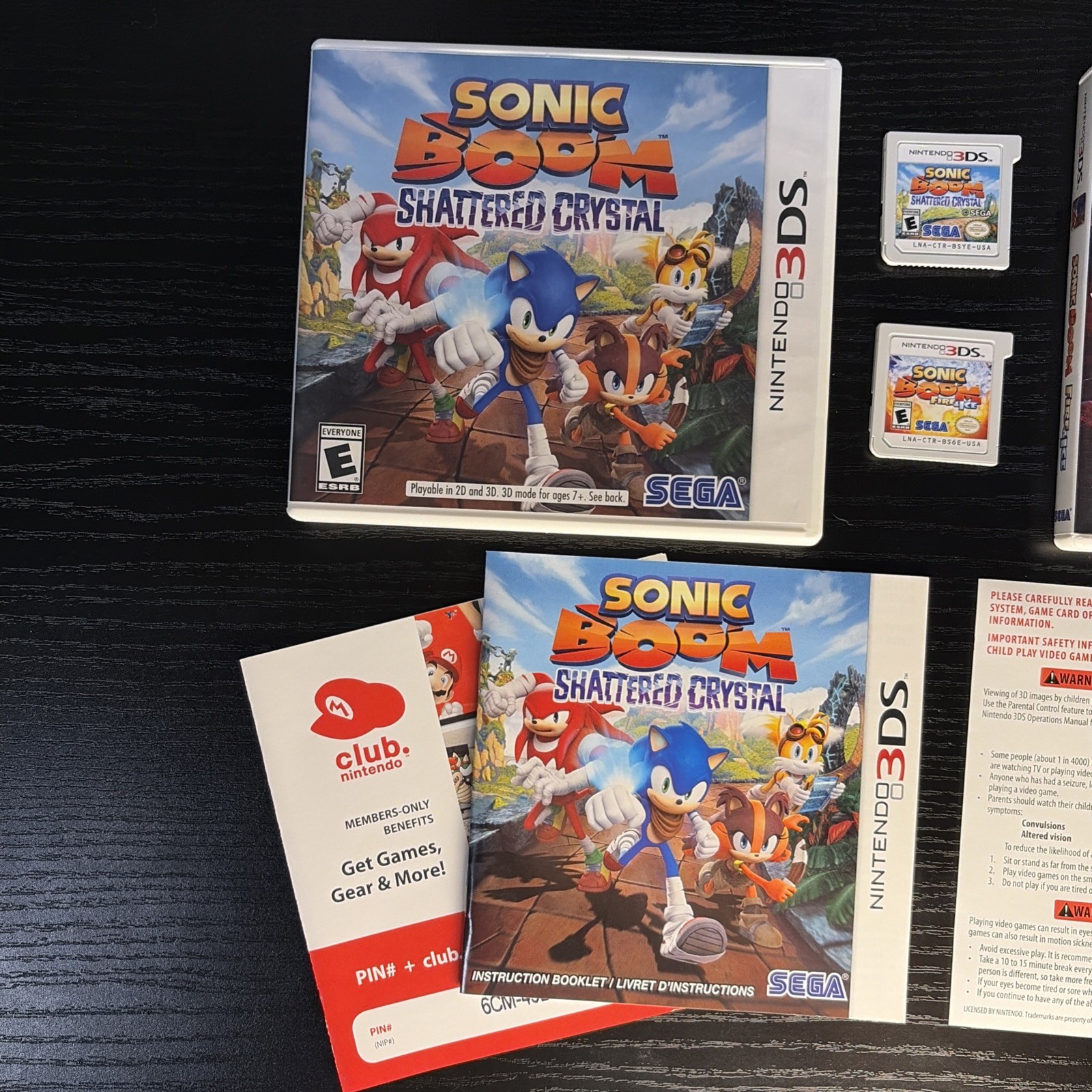 Sonic Boom: Shattered Crystal + Fire Ice Bundle Nintendo 3DS – Lot Tested Cases
