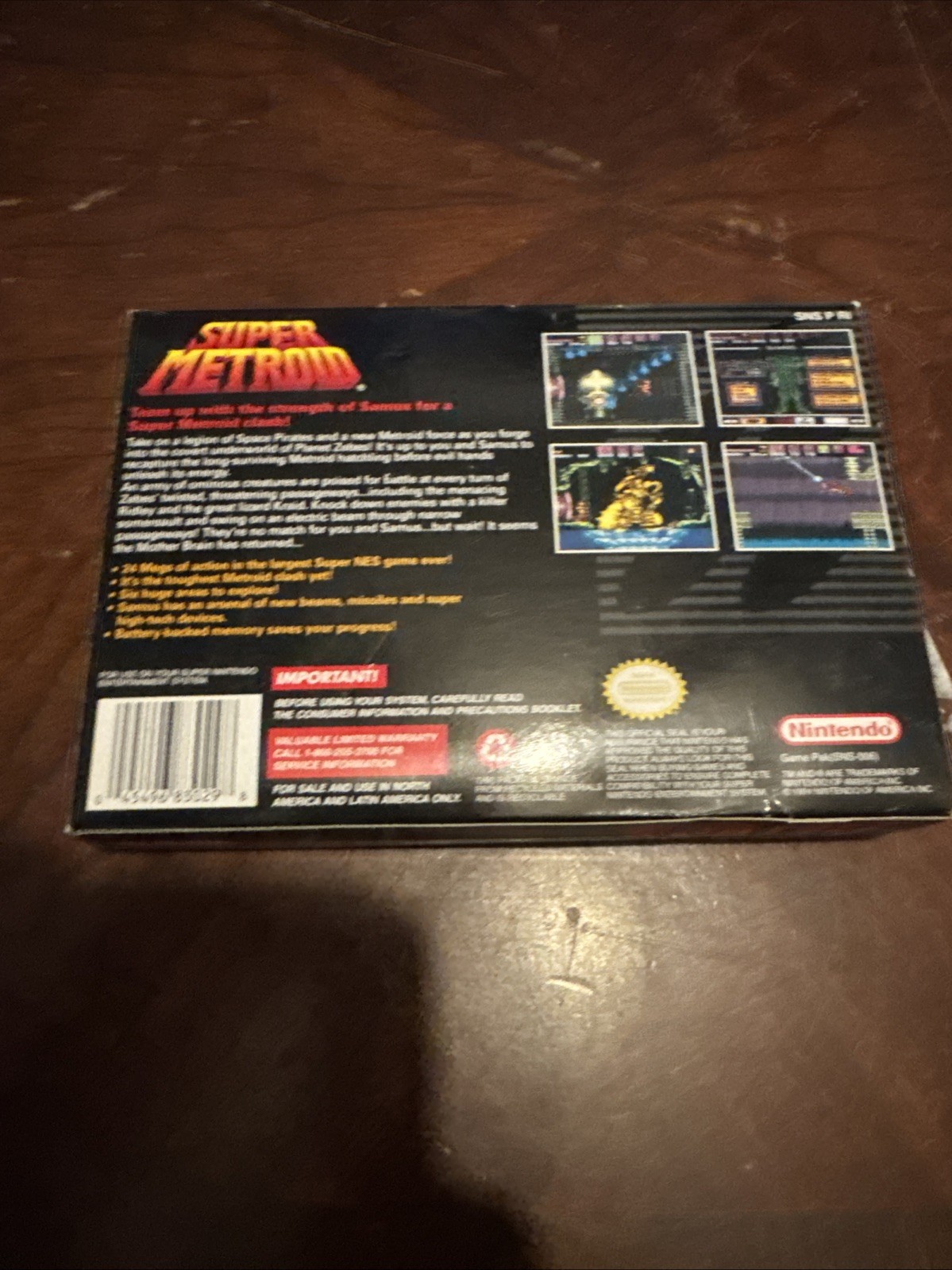 Super Metroid Super Nintendo SNES Complete