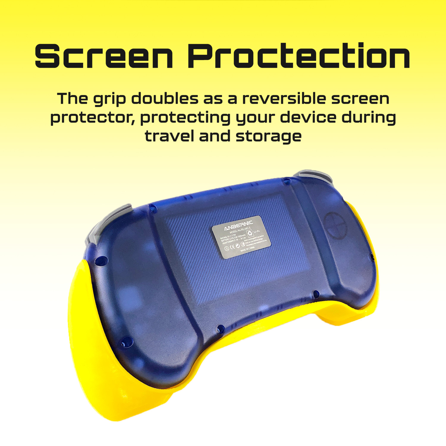 Anbernic RGARC-D/S Comfort Grip Case – 2-in-1 Screen Protector – 3D Printed