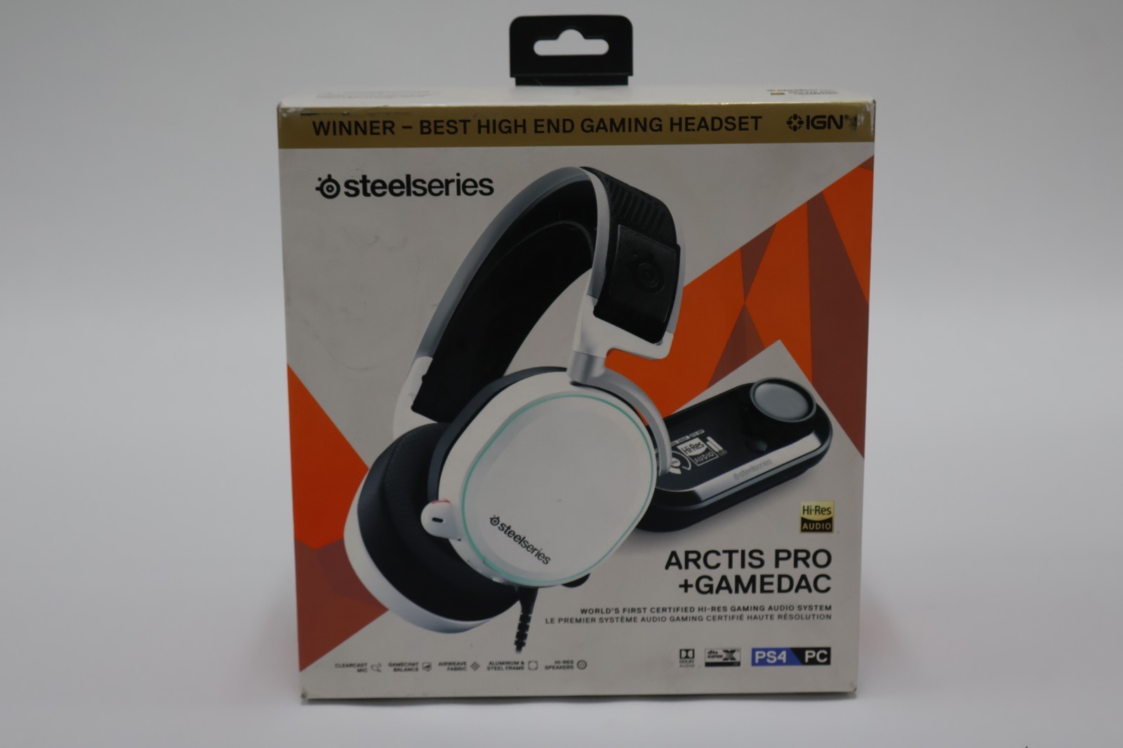 SteelSeries Arctis Pro+GameDAC Wired Gaming Headset White for PS5/PS4 and PC NEW