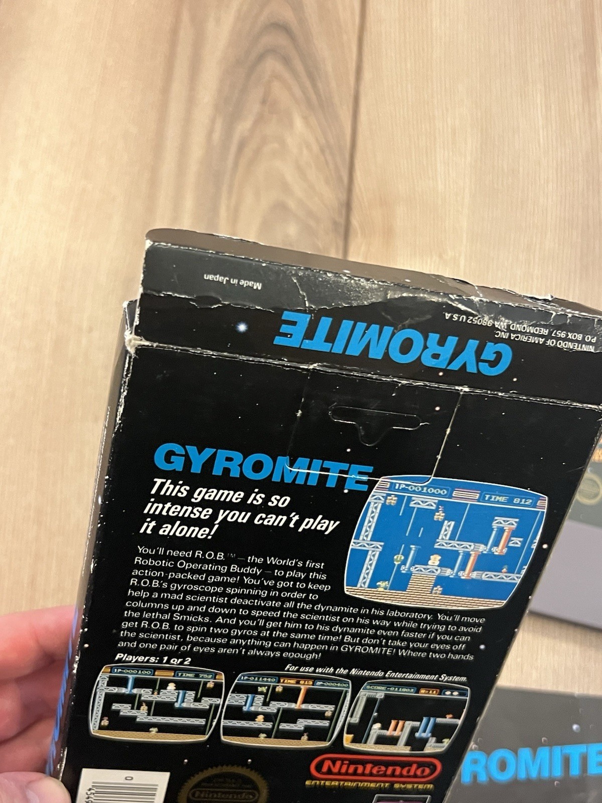 Gyromite (Nintendo NES, 1985) 5-Screw w/ Hangtab Black Box CIB Complete Tested