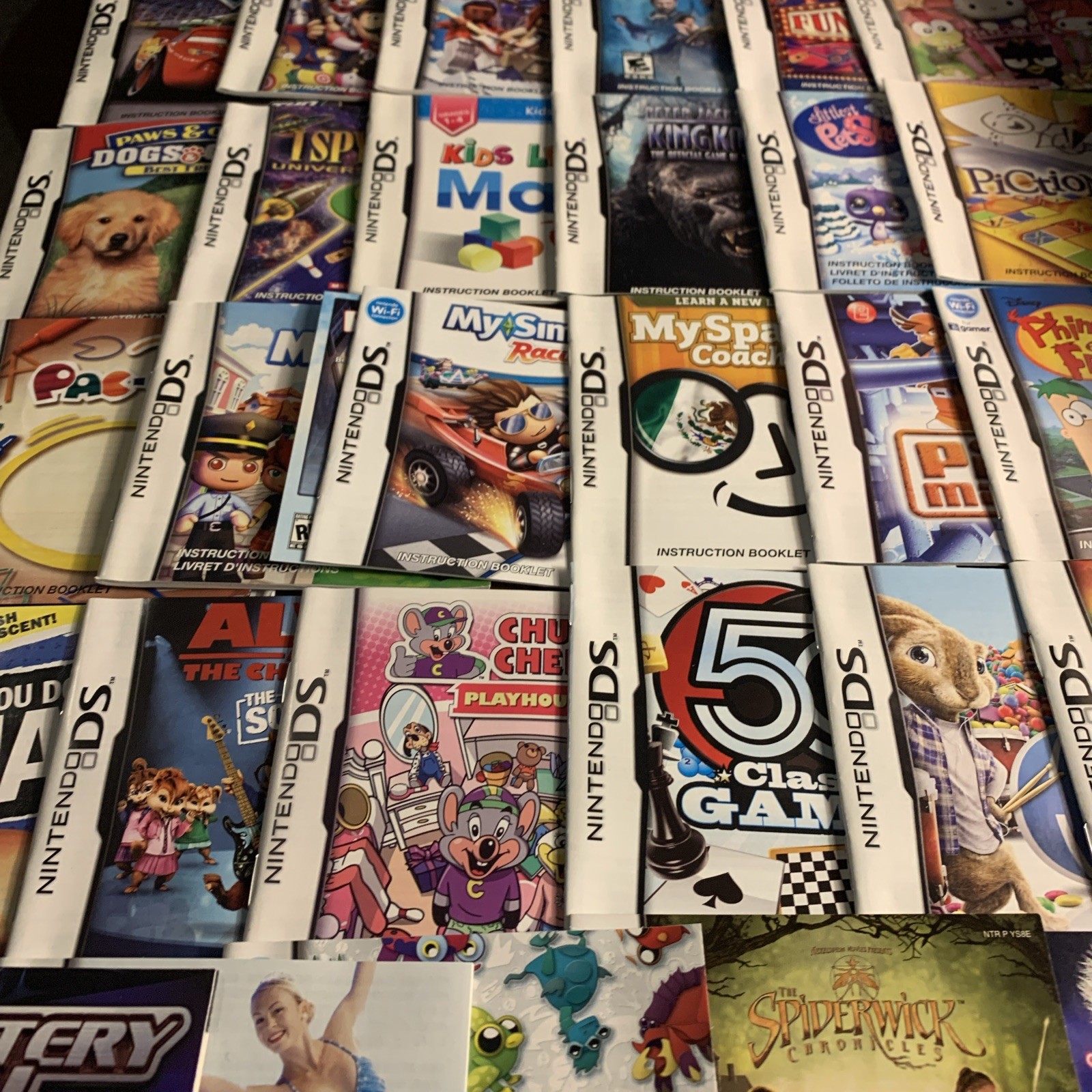 Bulk Lot of 36 / Nintendo DS / Manuals ONLY / ***No Games / Instruction Booklets