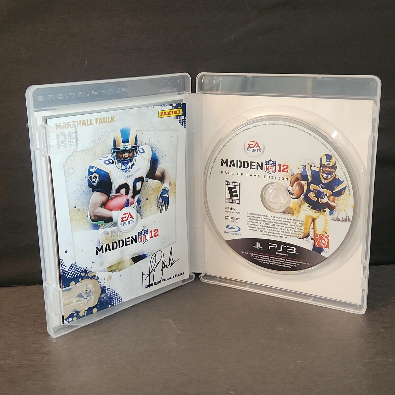 Madden NFL 12 Hall Of Fame Edition PS3 Game CIB Faulk Card