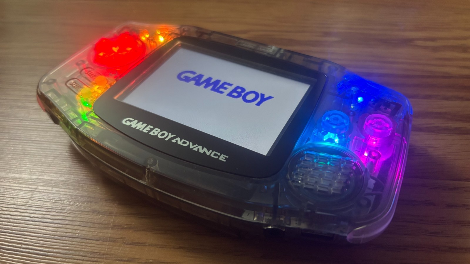 Custom Nintendo Game Boy Advance GBA Smoke Clear V5 Laminated IPS RetroGlow LED