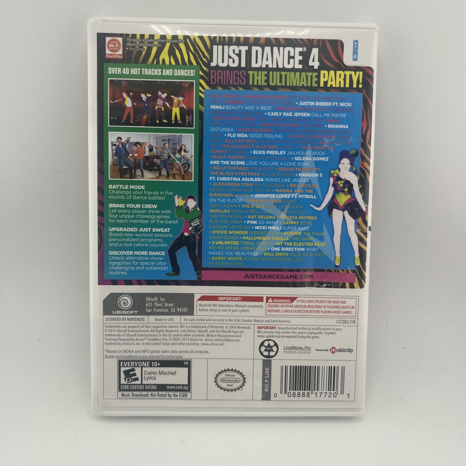 Just Dance 4 (Nintendo Wii, 2012)