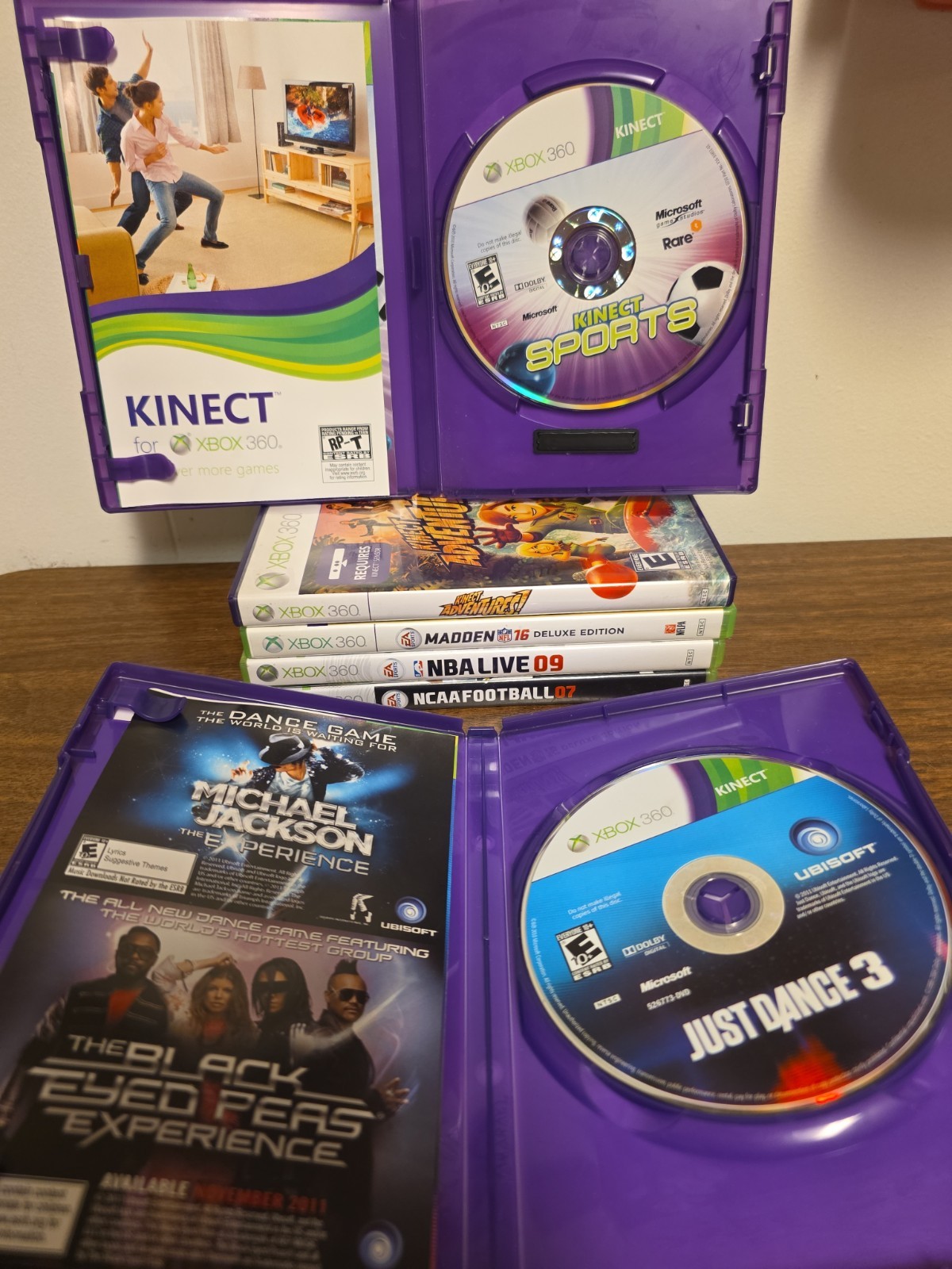 Microsoft Xbox 360 Game Lot Of 12 W/ 2 Turtle Beach X12 Headsets- Untested…