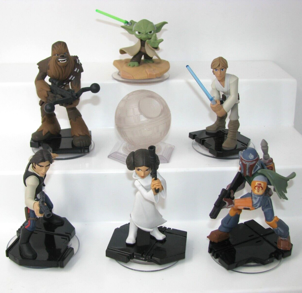 Disney Infinity 3.0 Figure lot Han Luke Boba Leia Yoda Chewbacca Death Star